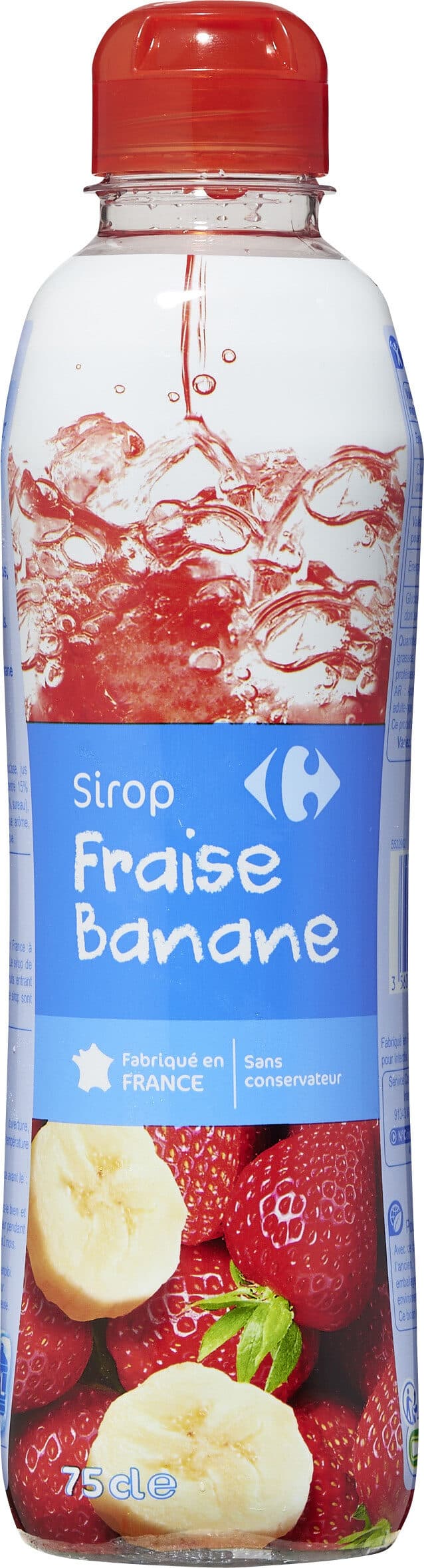 Carrefour Sirop fraise banane packshot