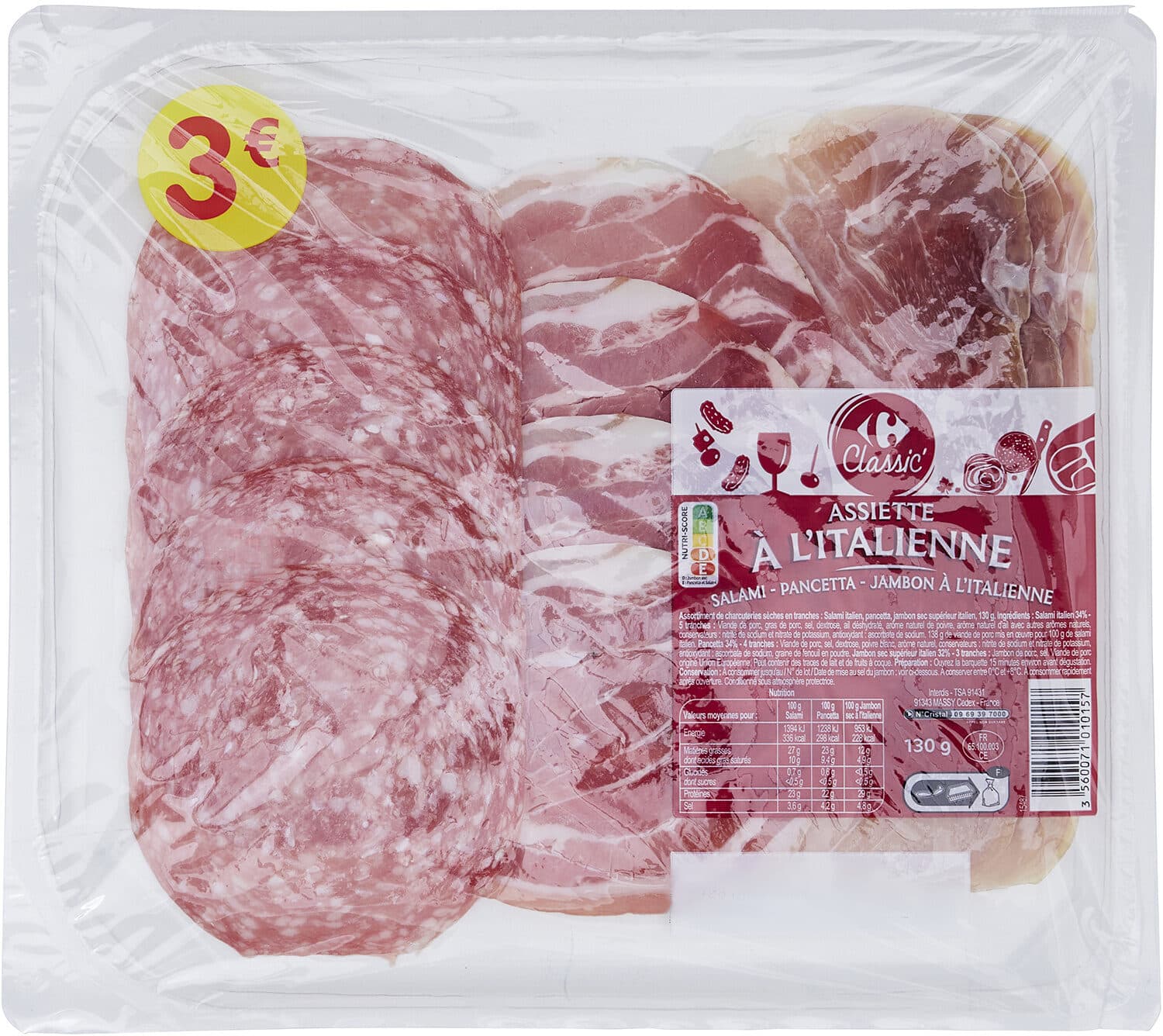 Carrefour Assortiment sec italien packshot