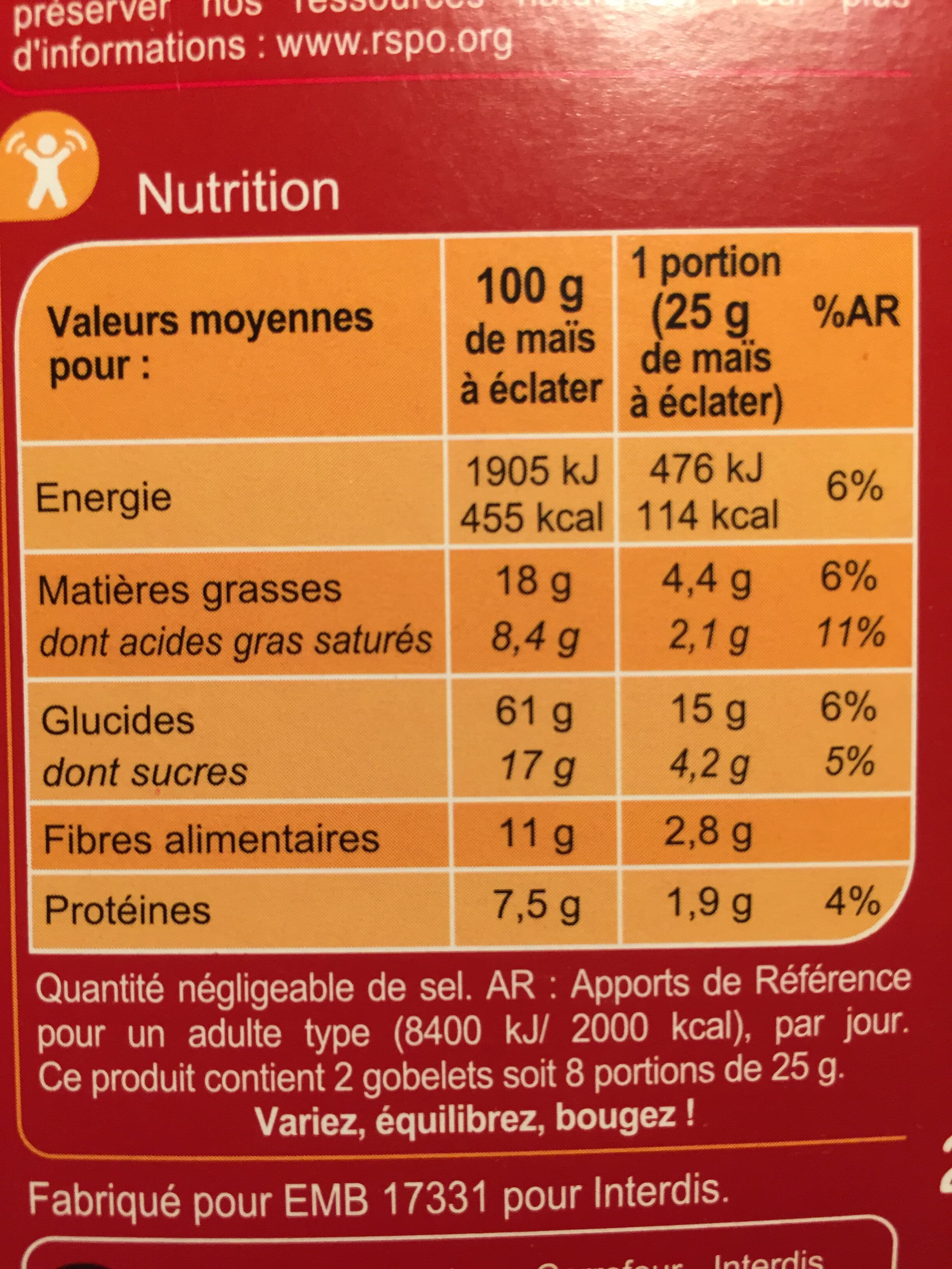 Carrefour Popcorn sucré packshot