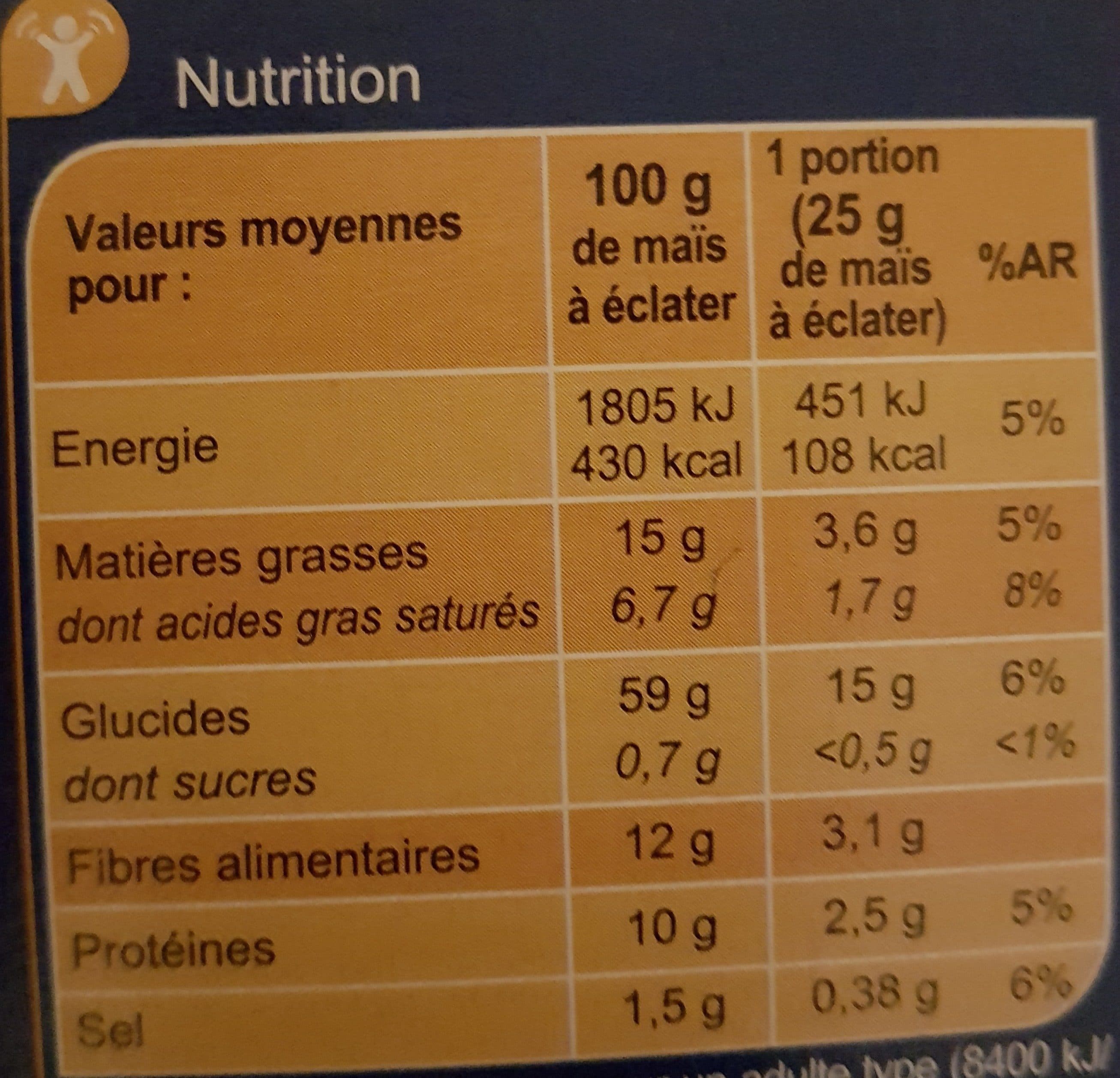 Carrefour Pop corn salé packshot