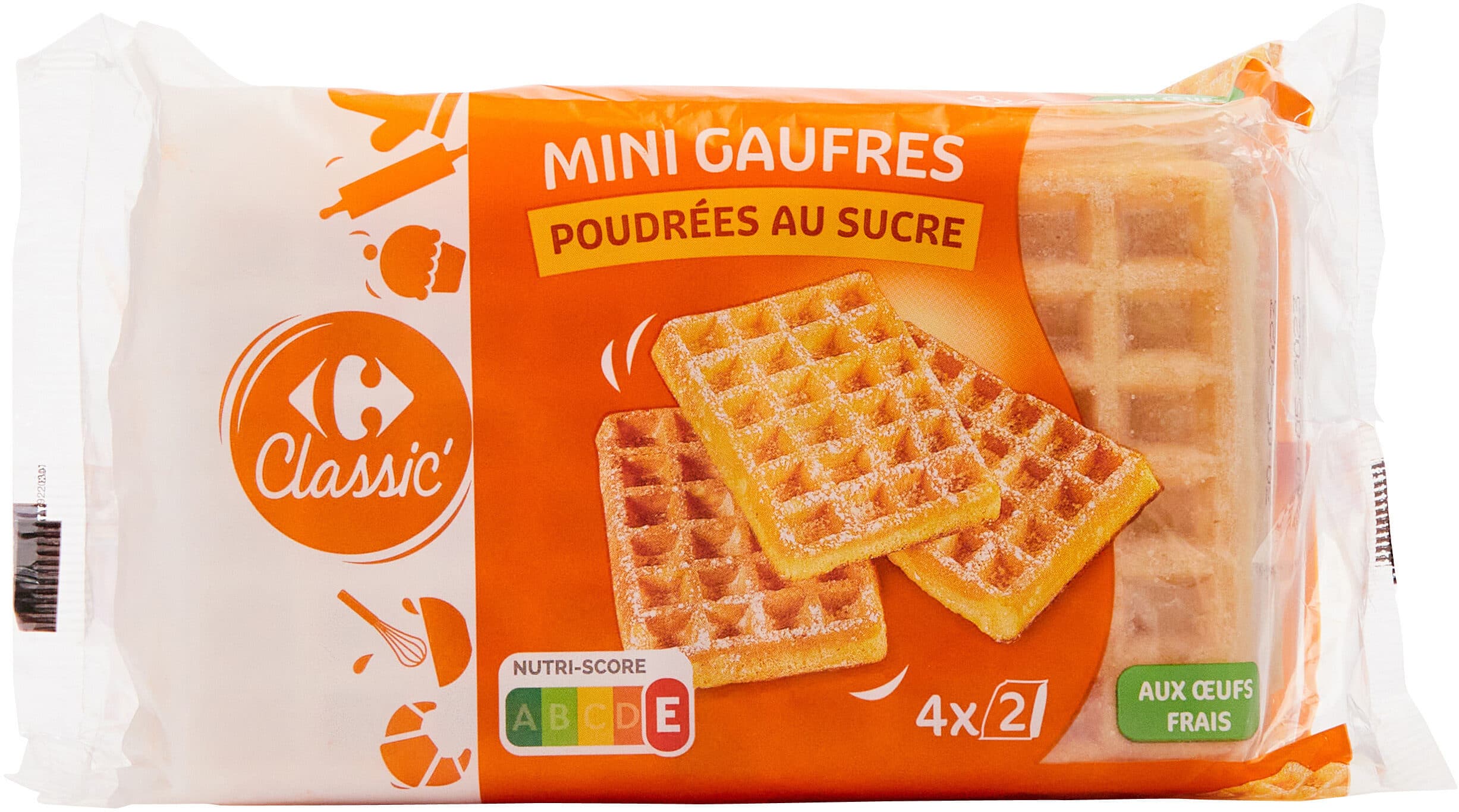 Carrefour Mini gaufres poudrées au sucre packshot