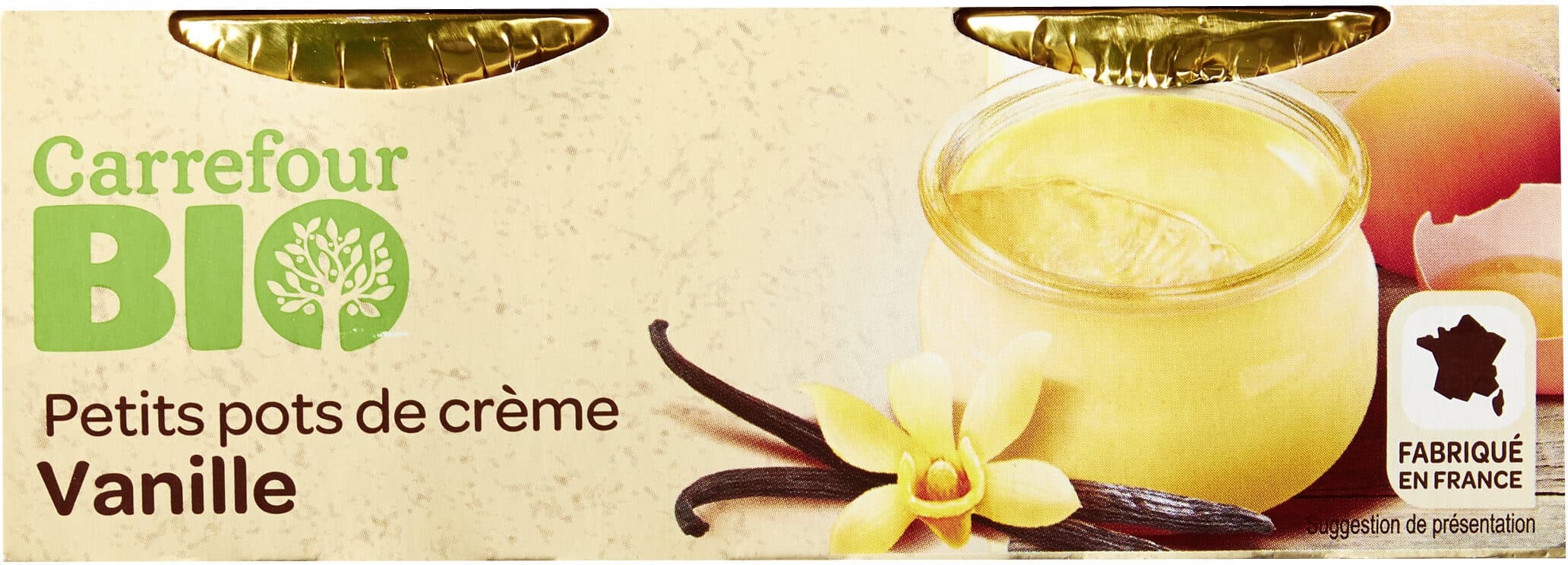 Carrefour Petits pots de crème Vanille packshot