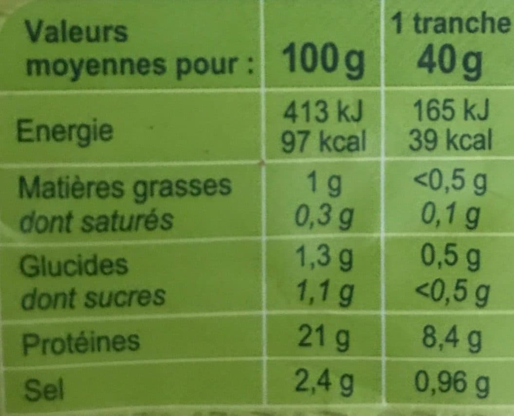Carrefour Blanc de Poulet Halal 6 tranches packshot