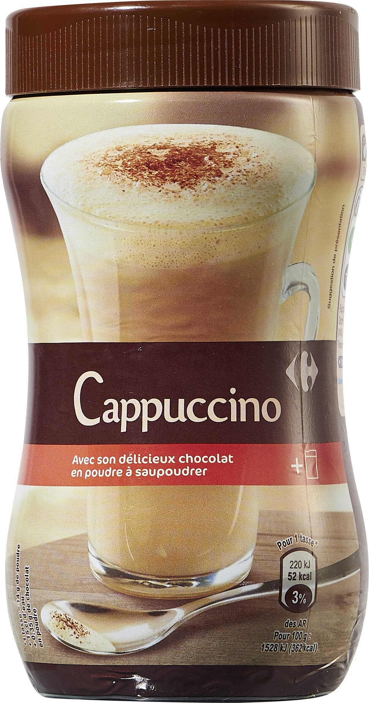 Carrefour Capuccino sabor nature packshot