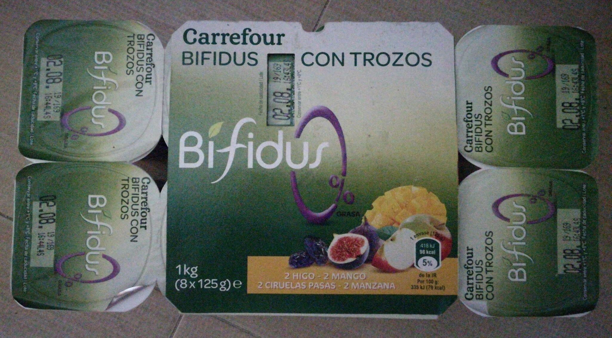 Carrefour Yogur bifidus con trozos packshot