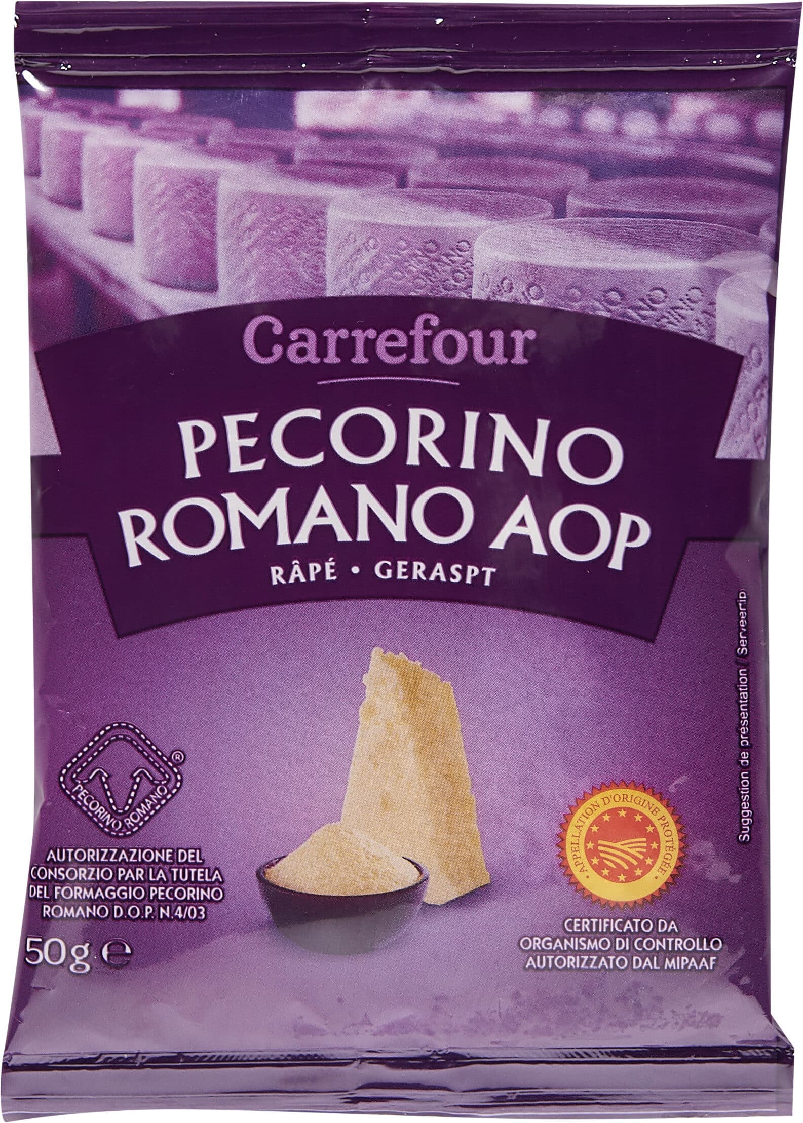 Carrefour Extra Pecorino Romano AOP packshot
