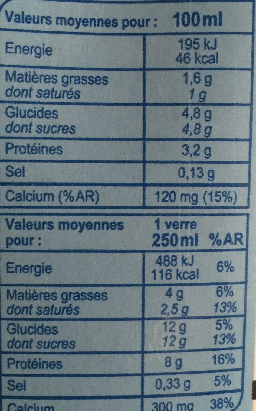 Carrefour Classic LAIT DES CAMPAGNES DEMI-ÉCRÉMÉ De la Loire packshot