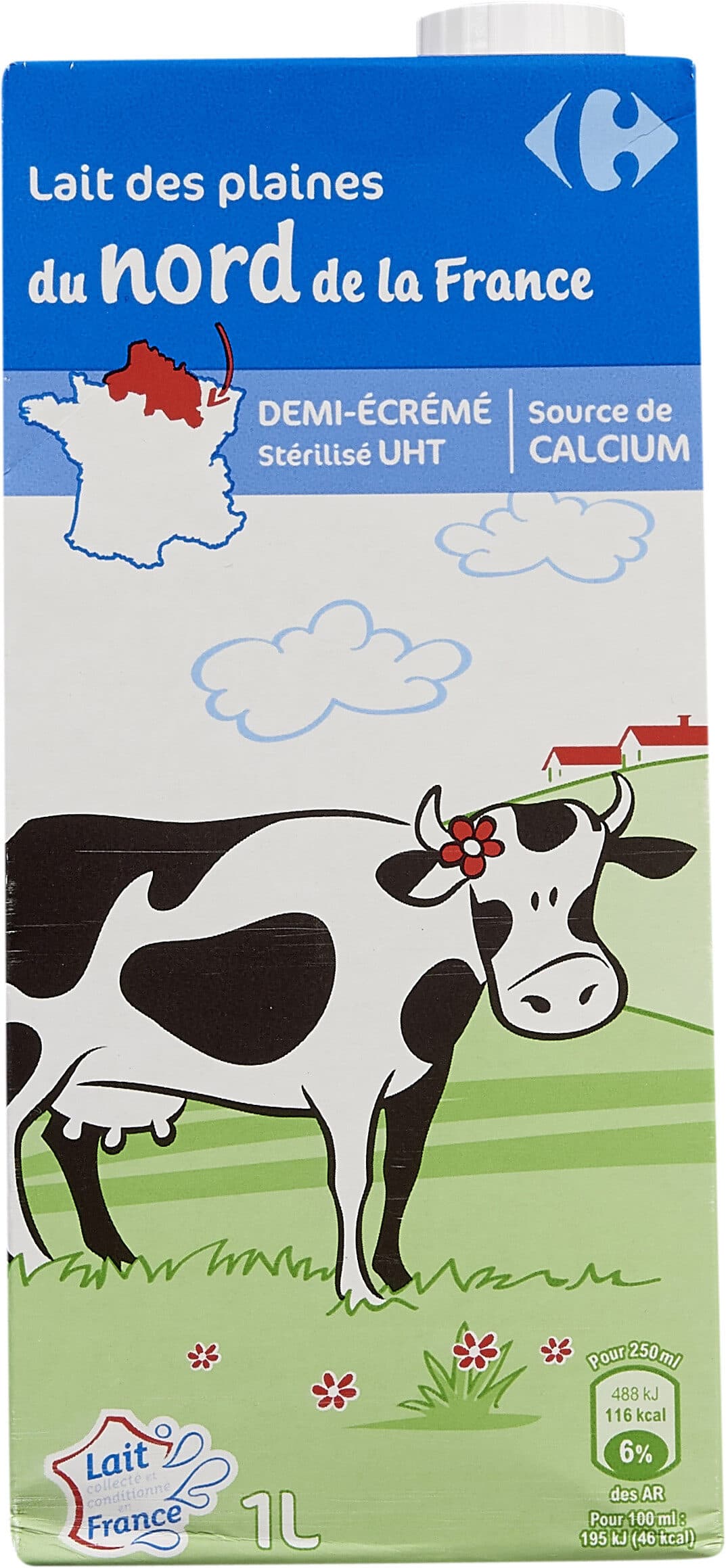 Carrefour Lait des campagnes demi-écrémé packshot