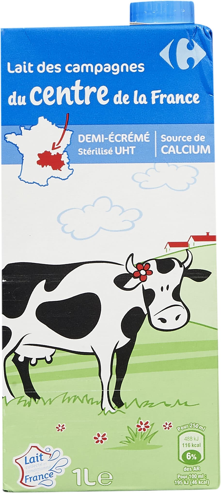 Carrefour Lait des campagnes du centre de la France packshot