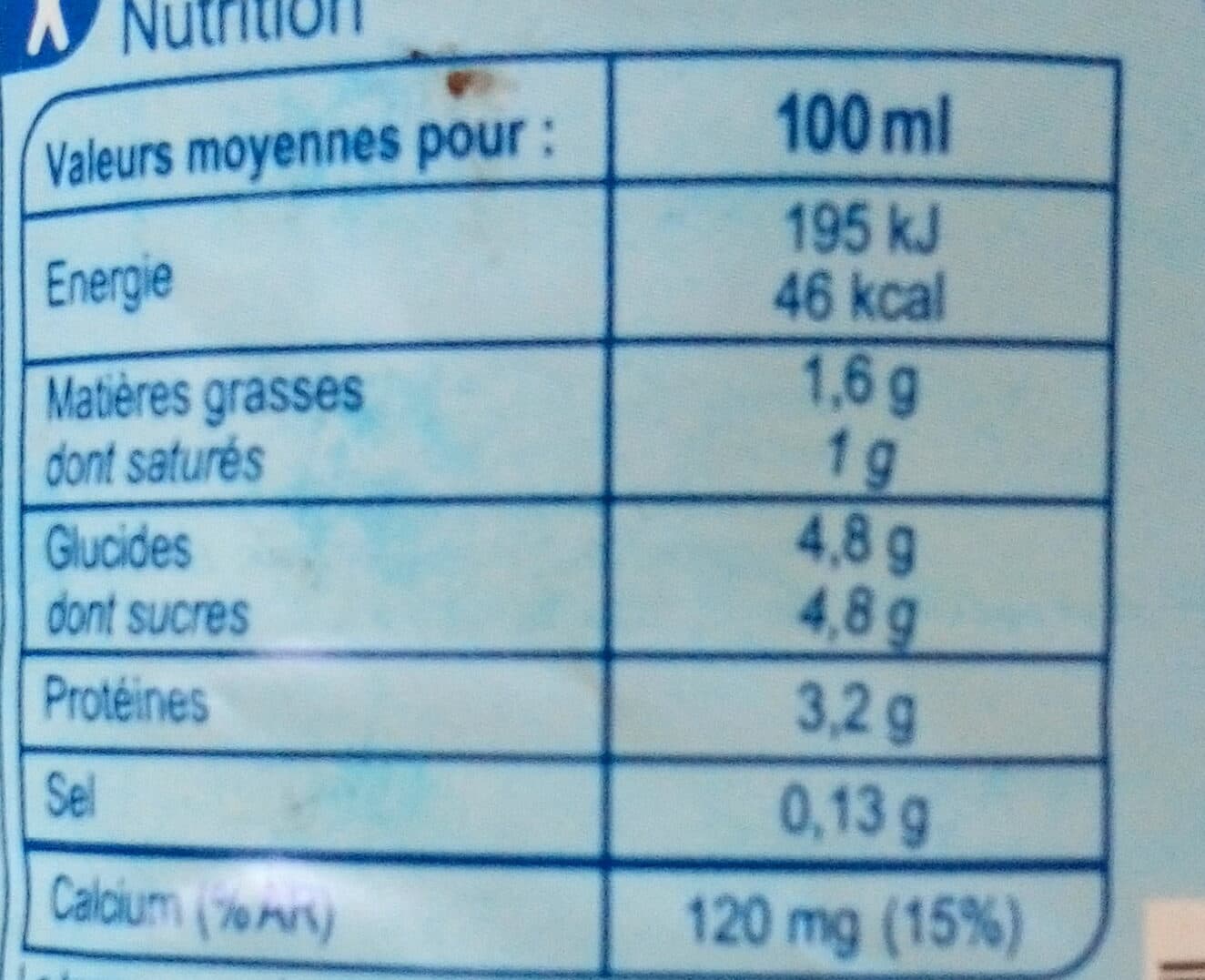 Carrefour Lait des campagnes du centre de la France packshot