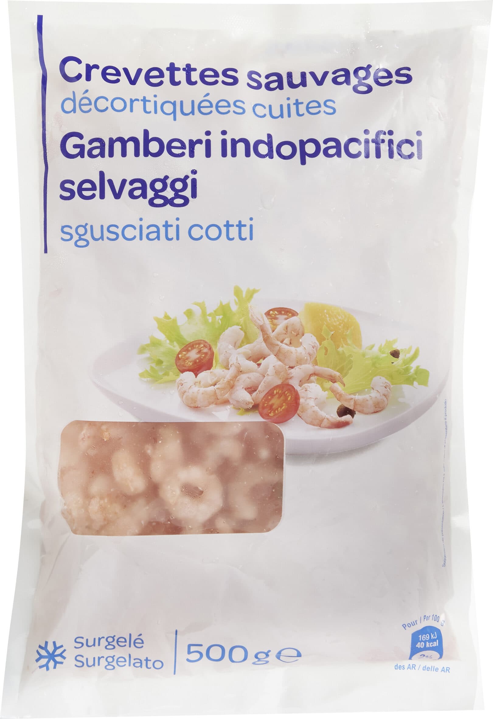 Simplo Crevettes sauvages décortiquées cuites packshot