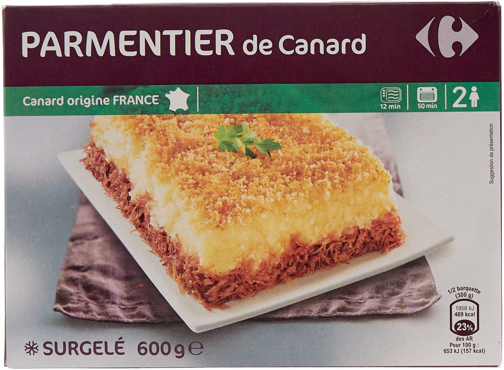 Carrefour Parmentier de canard packshot