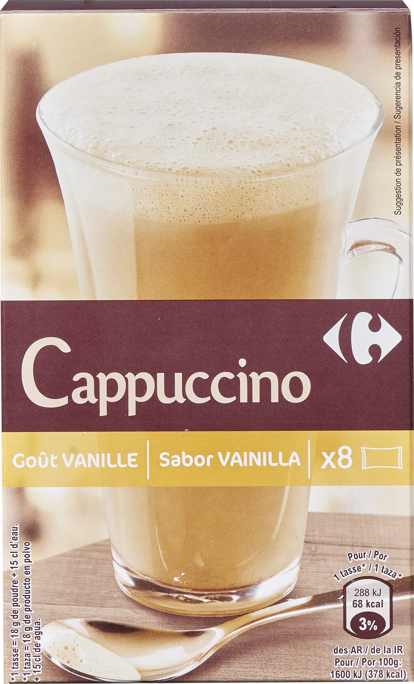 Carrefour Cappuccino Vanilata packshot