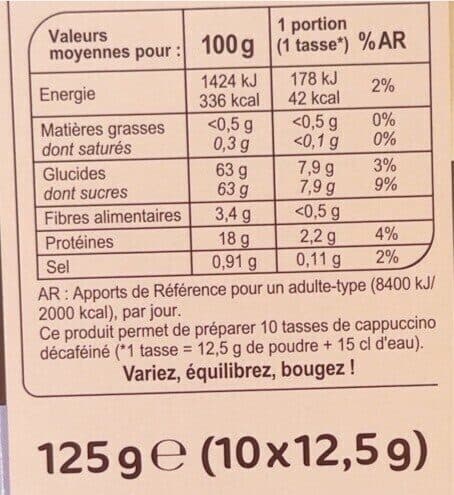 Carrefour CAPPUCCINO Decaffeinato packshot
