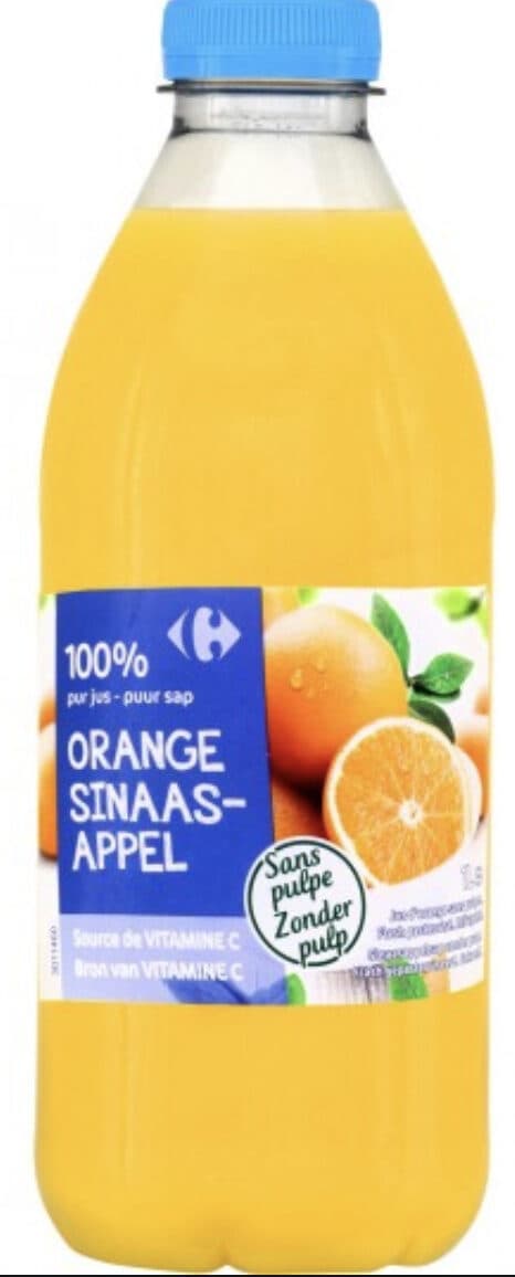 Carrefour 100% pur jus orange Sans pulpe packshot