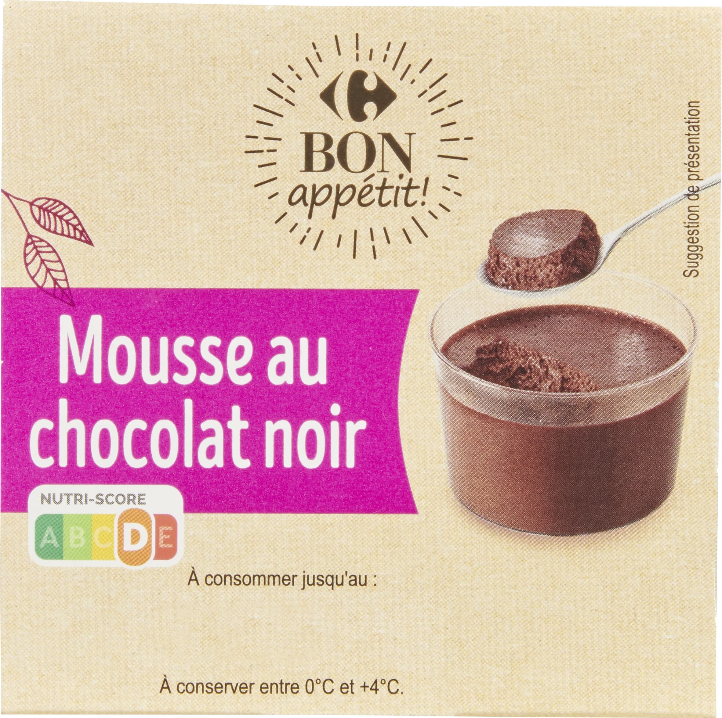 Bonapp DESSERT Mousse au chocolat noir packshot