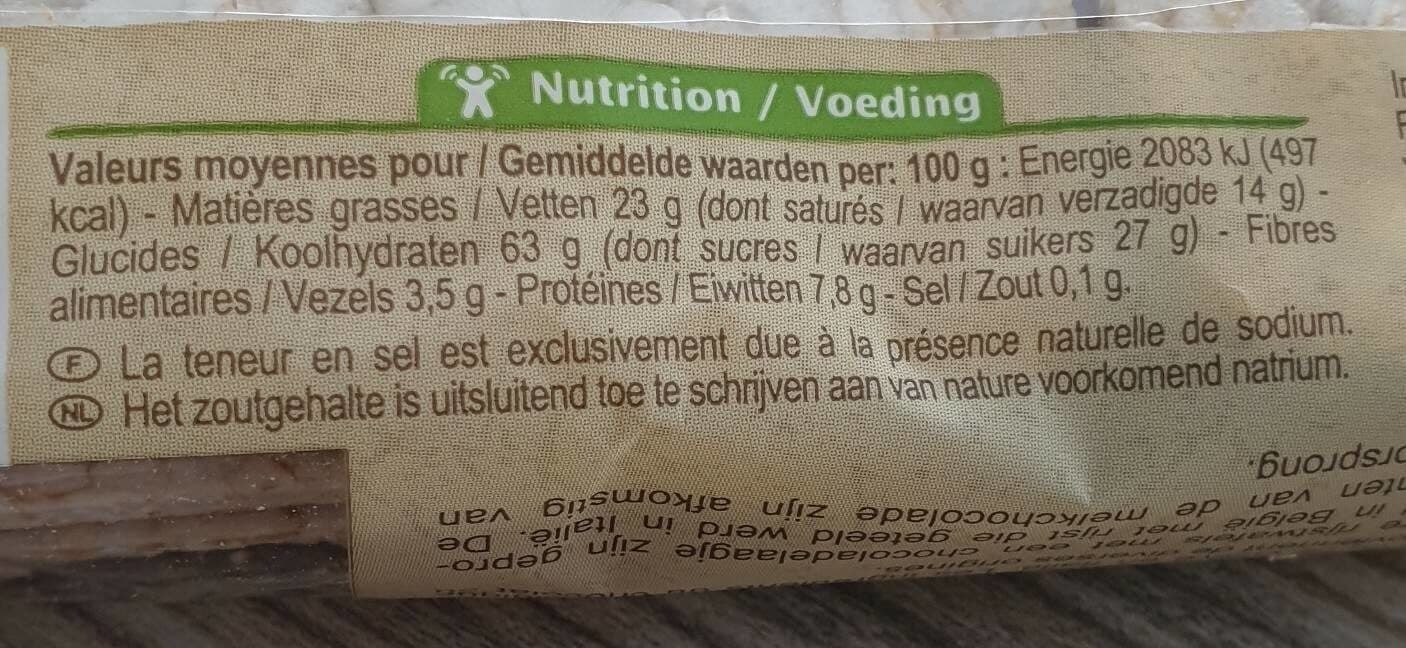 Carrefour BIO Galette de riz - nappées chocolat au lait packshot