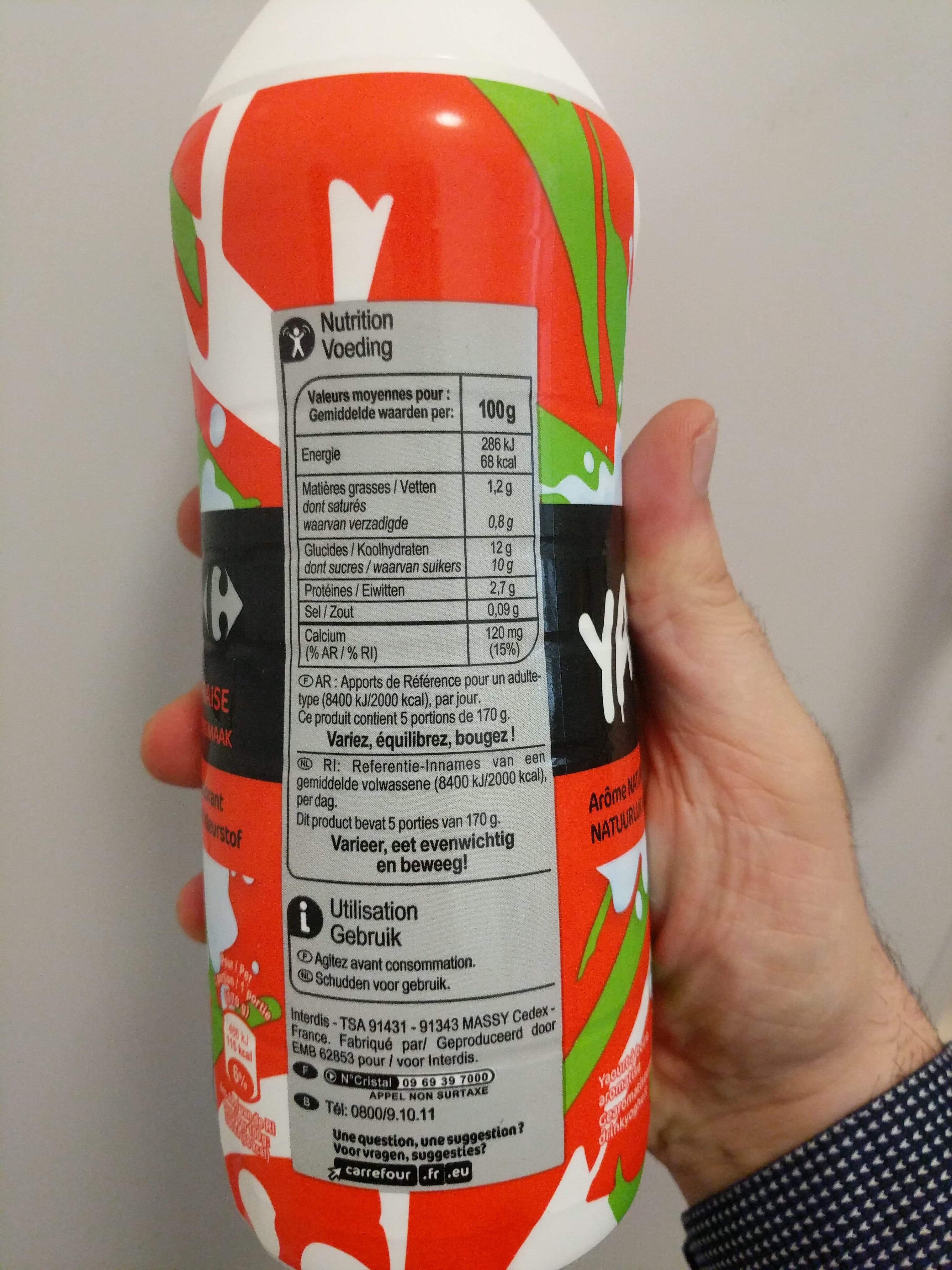 Carrefour YAB Parfum fraise packshot