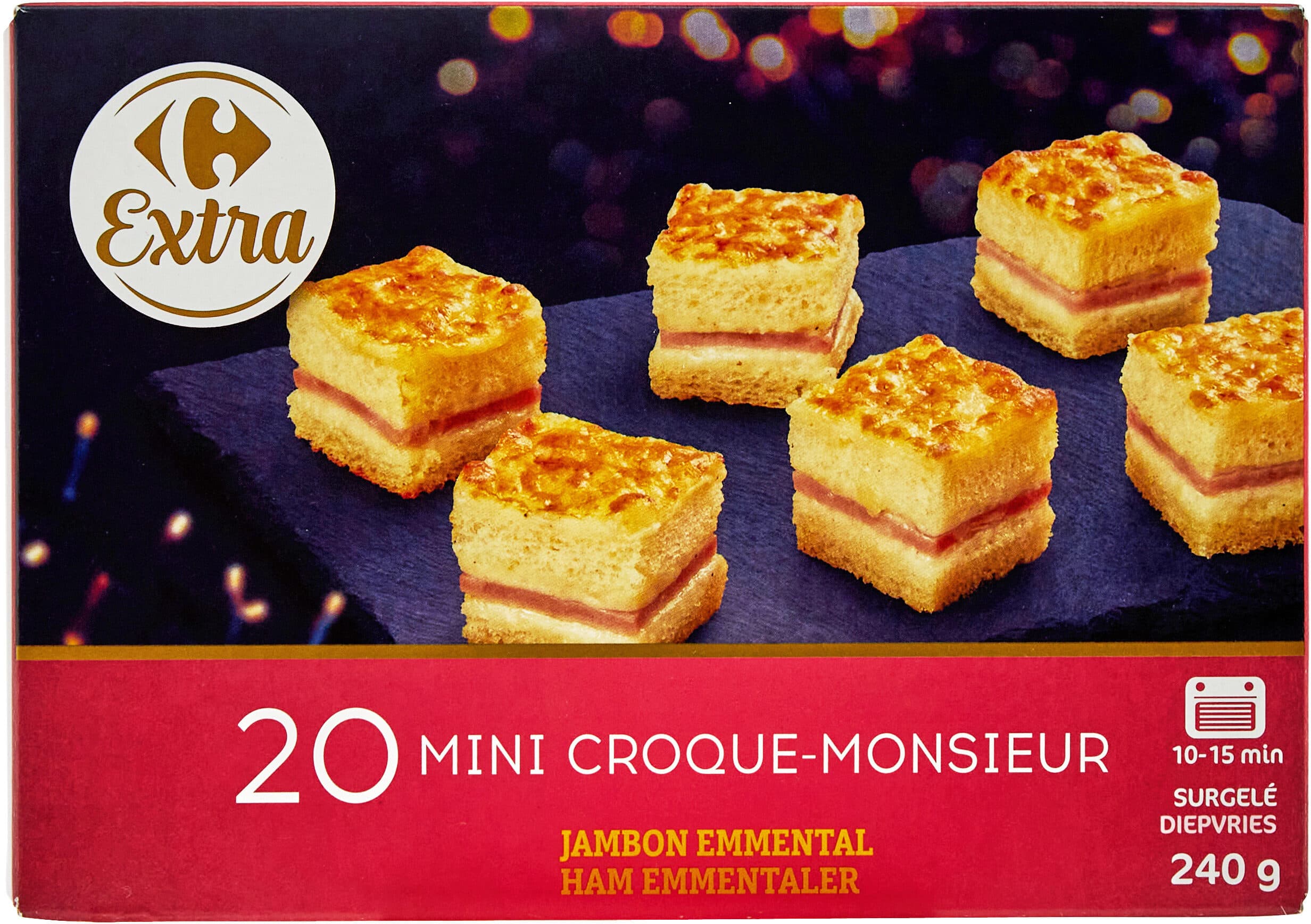 Carrefour 20 Mini Croque-Monsieur - Jambon Emmental packshot