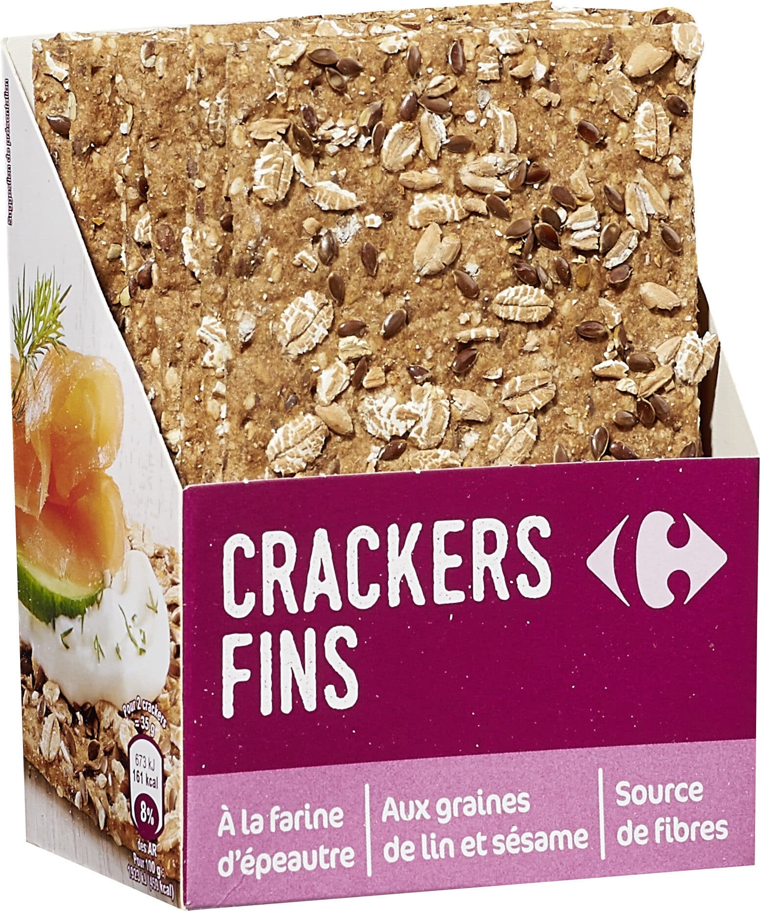 Carrefour Crackers fins packshot