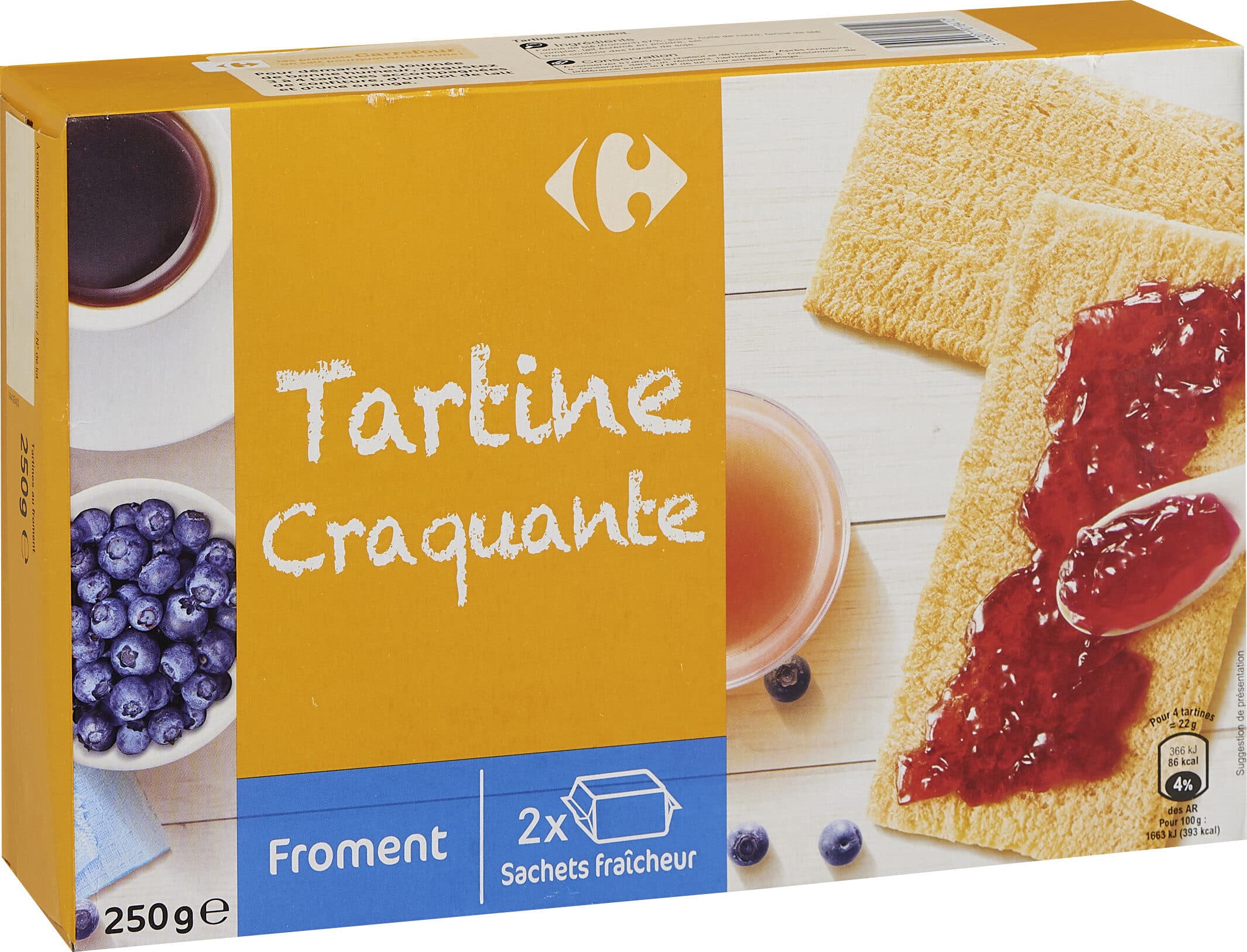 Carrefour Tartine au froment packshot
