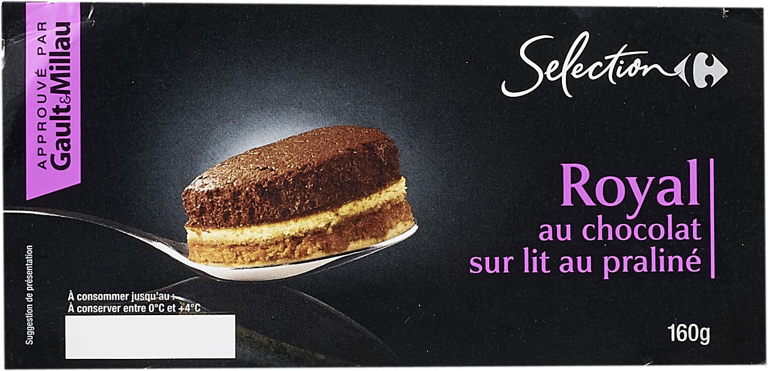 Carrefour Sélection ROYAL CHOCOLAT sur lit de praliné packshot