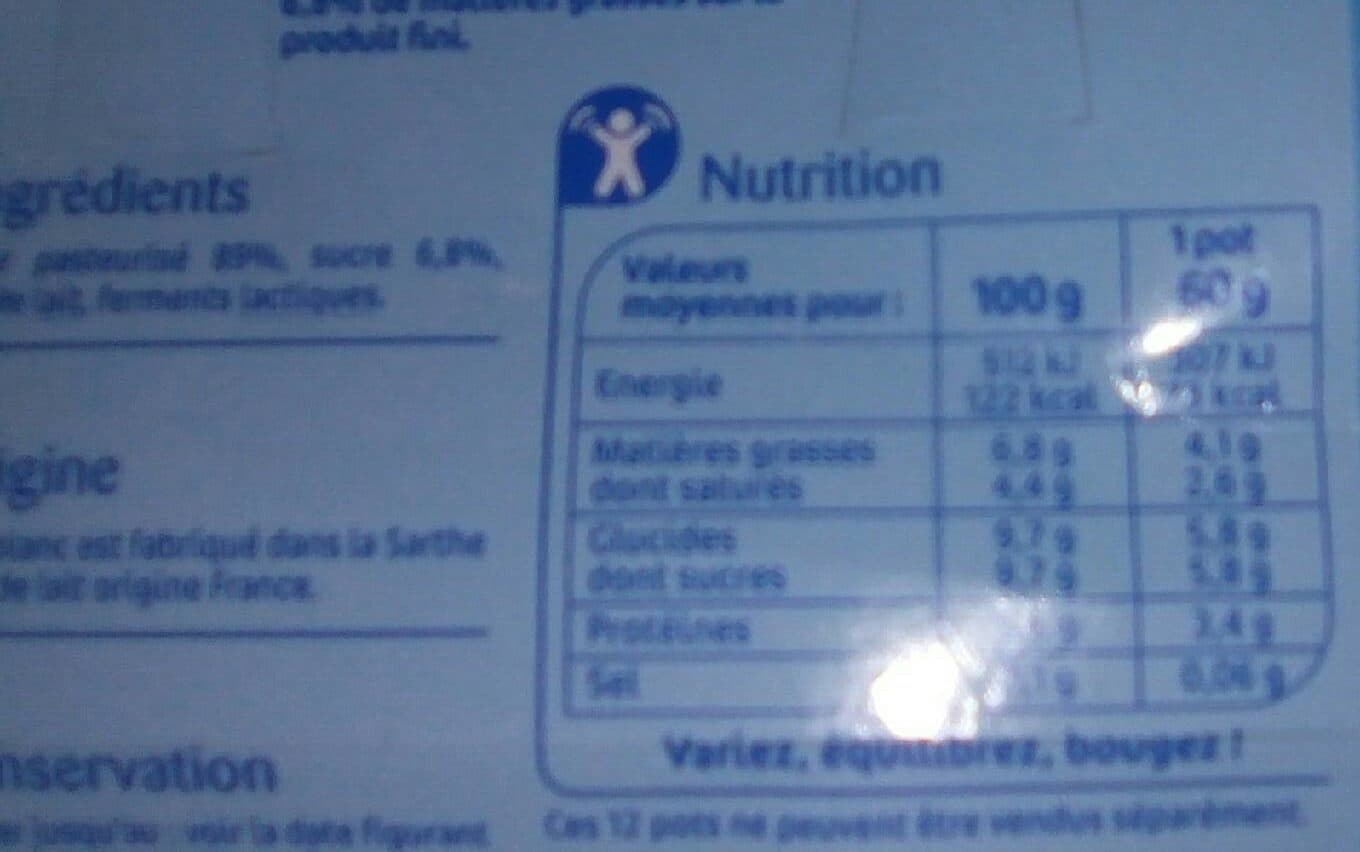 Carrefour Kids Fromage blanc nature sucré packshot