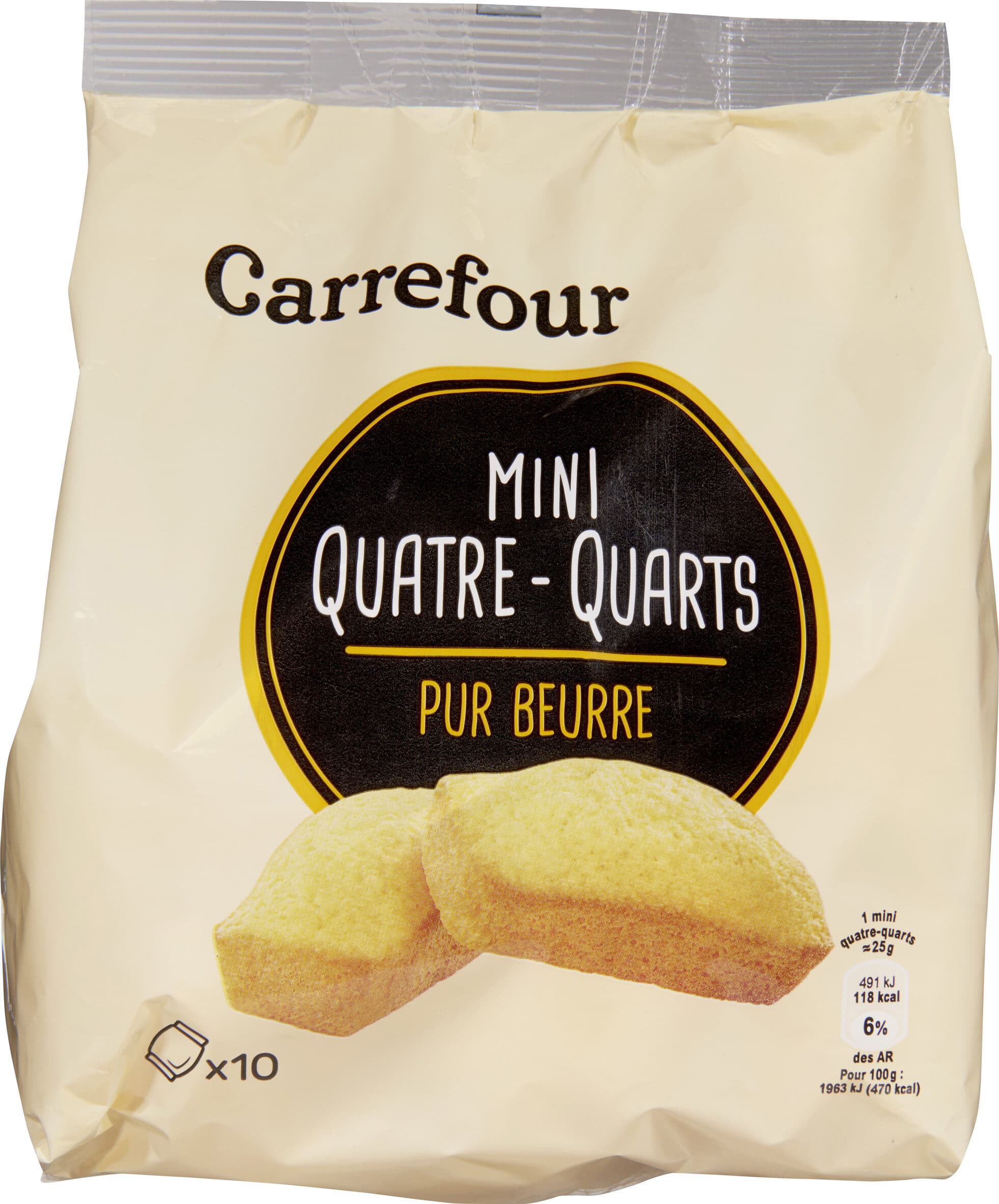 Carrefour Mini Quatre-Quarts pur beurre packshot