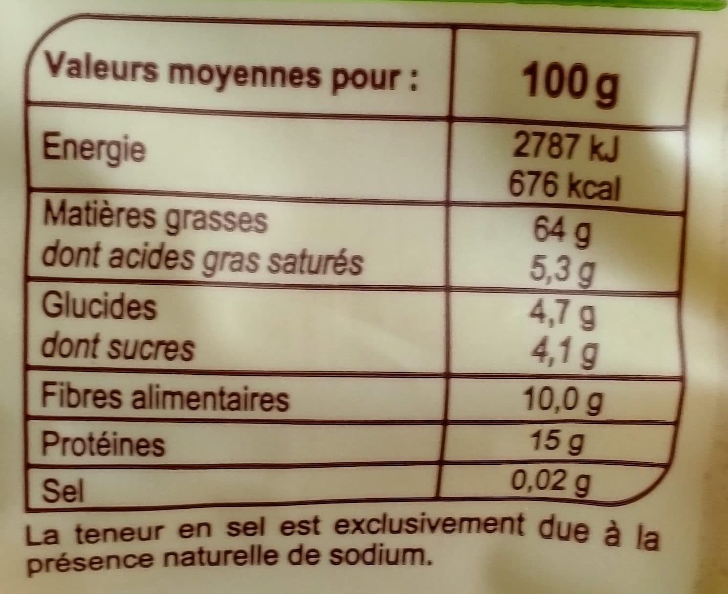 Carrefour BIO Noisettes décortiquées packshot