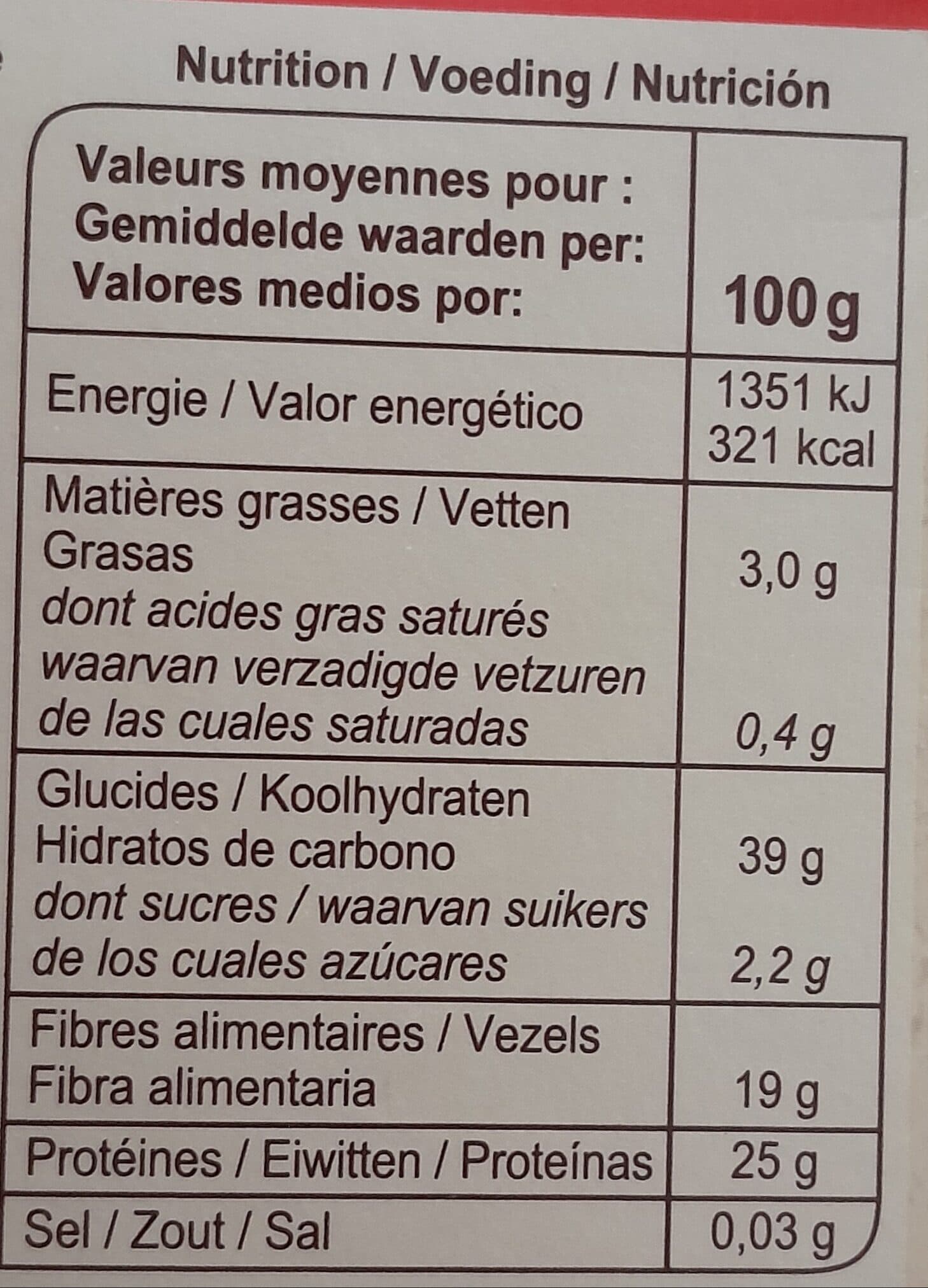 Carrefour Lentilles corail packshot