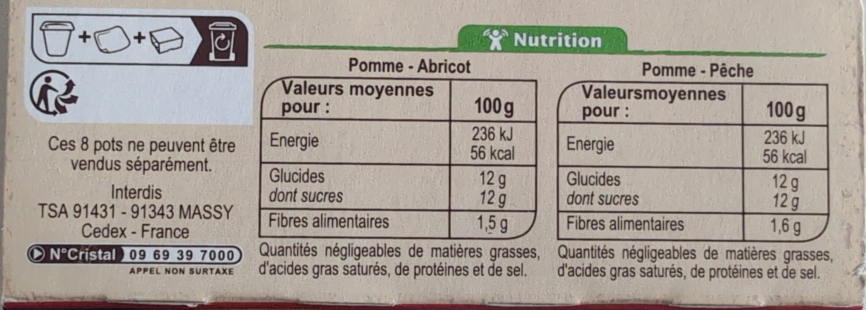 Carrefour BIO Pomme-pêche & Pomme-abricot packshot