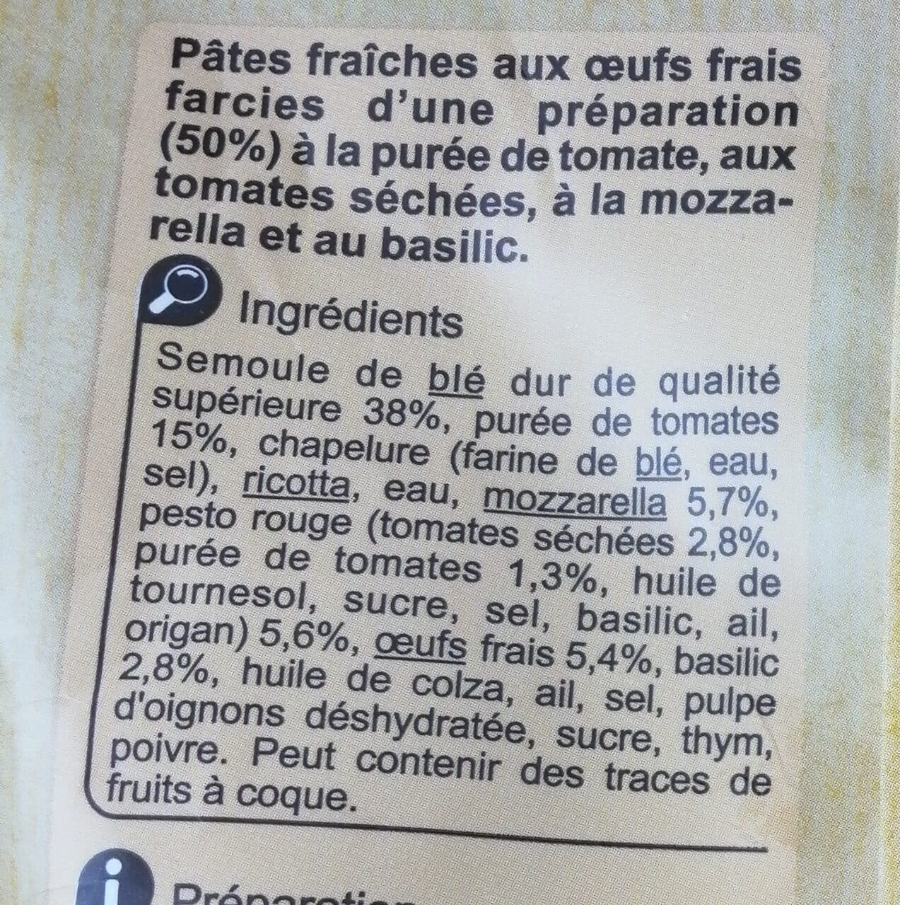 Carrefour GIRASOLI Tomate & Mozzarella packshot