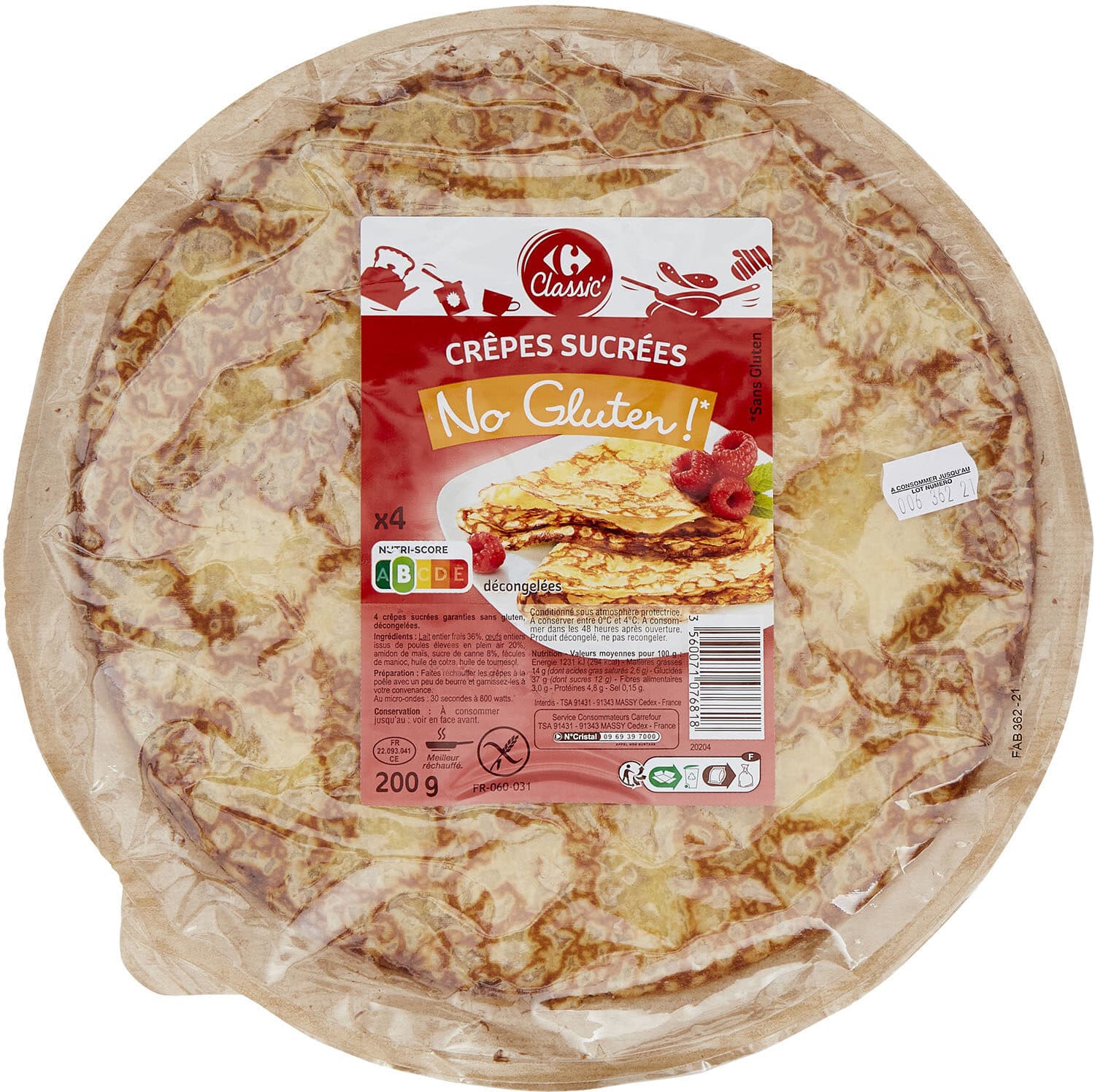 Carrefour Crêpes sucrées packshot