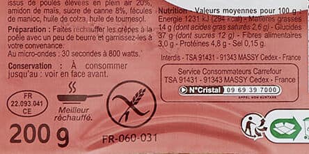 Carrefour Crêpes sucrées packshot