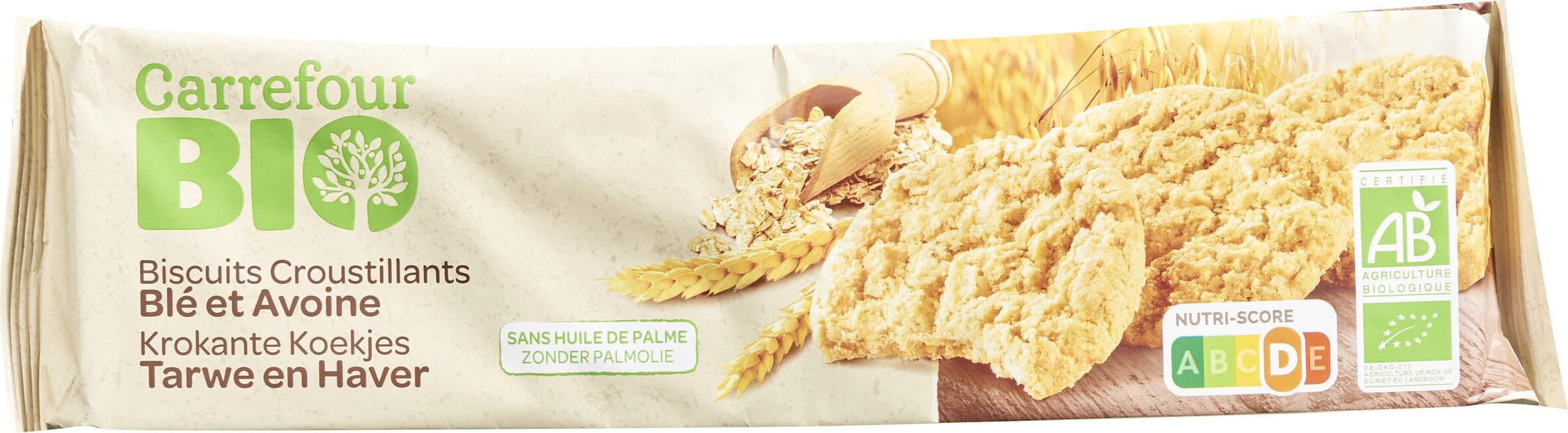 Carrefour BIO Biscuit Croustillant Blé Et Avoine packshot