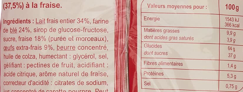 Carrefour Crêpes à la fraise packshot