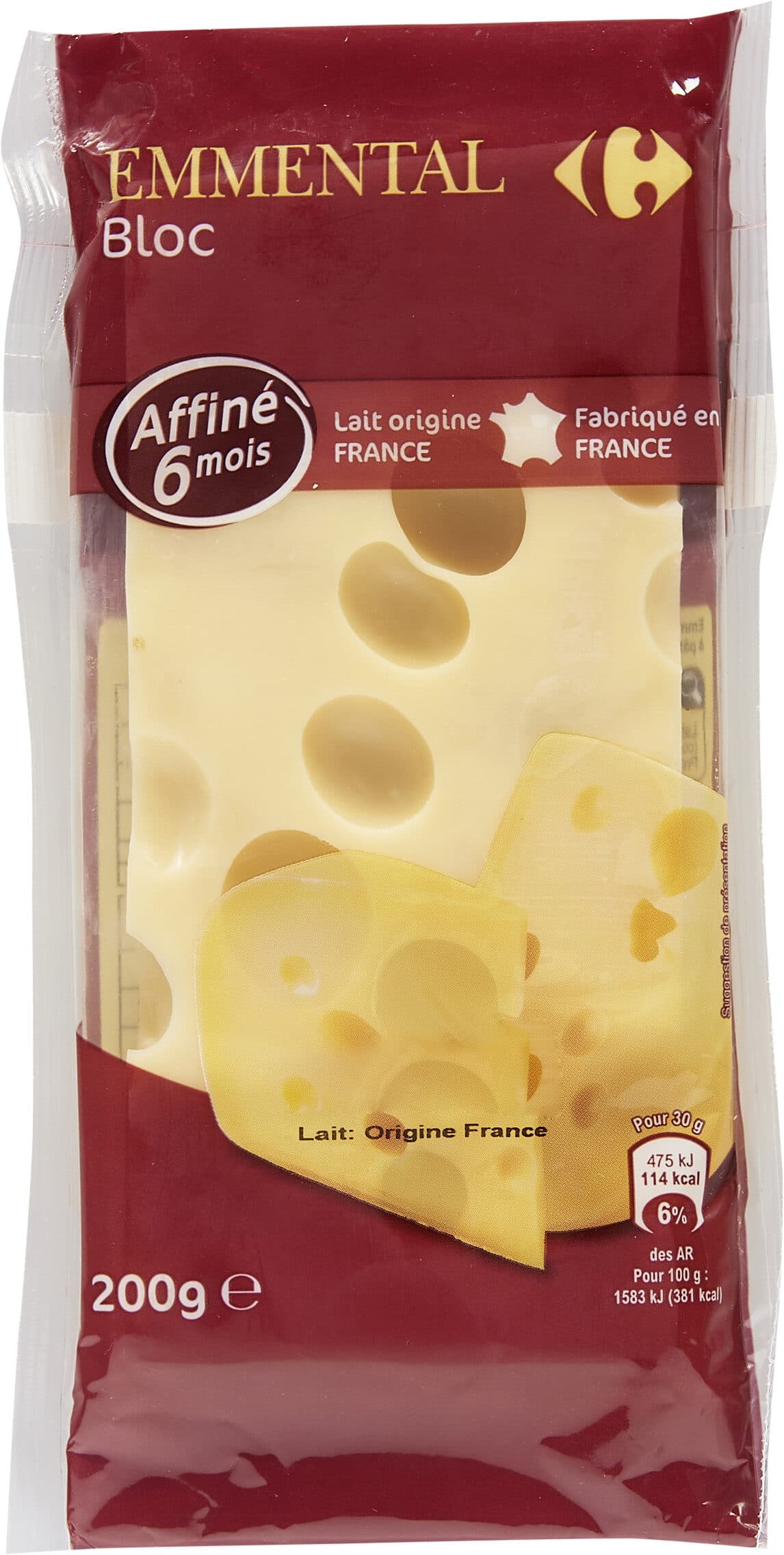 Carrefour L'Affiné Emmental packshot