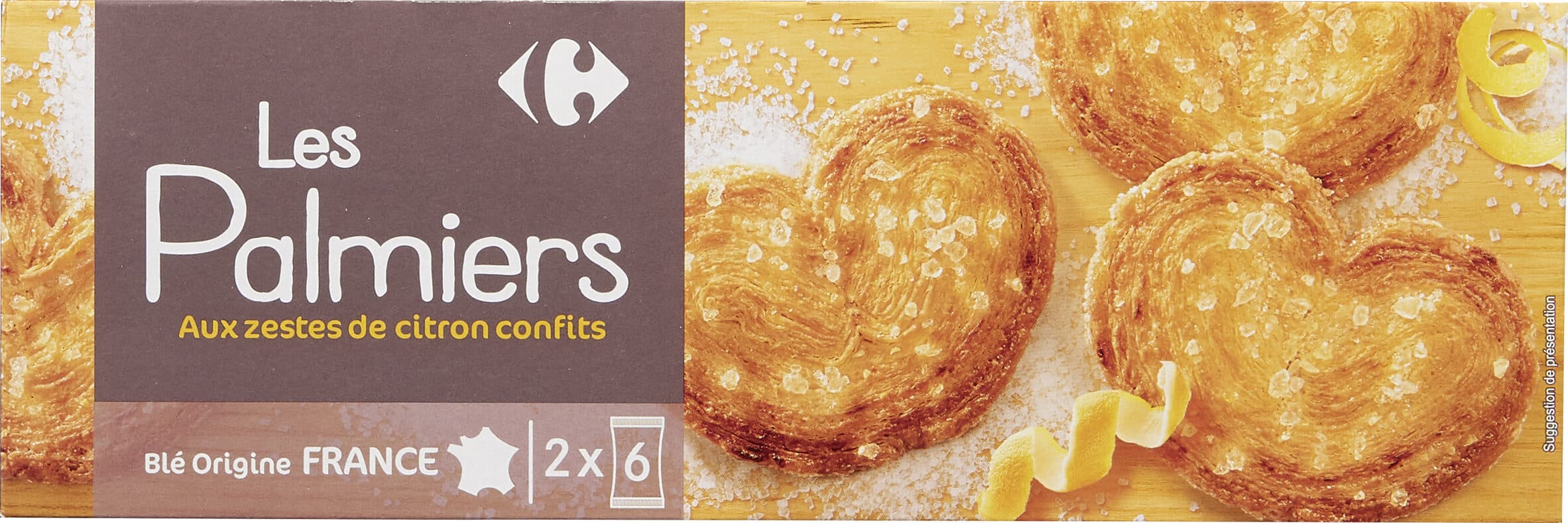 Carrefour Palmiers Aux zestes de citron confits packshot
