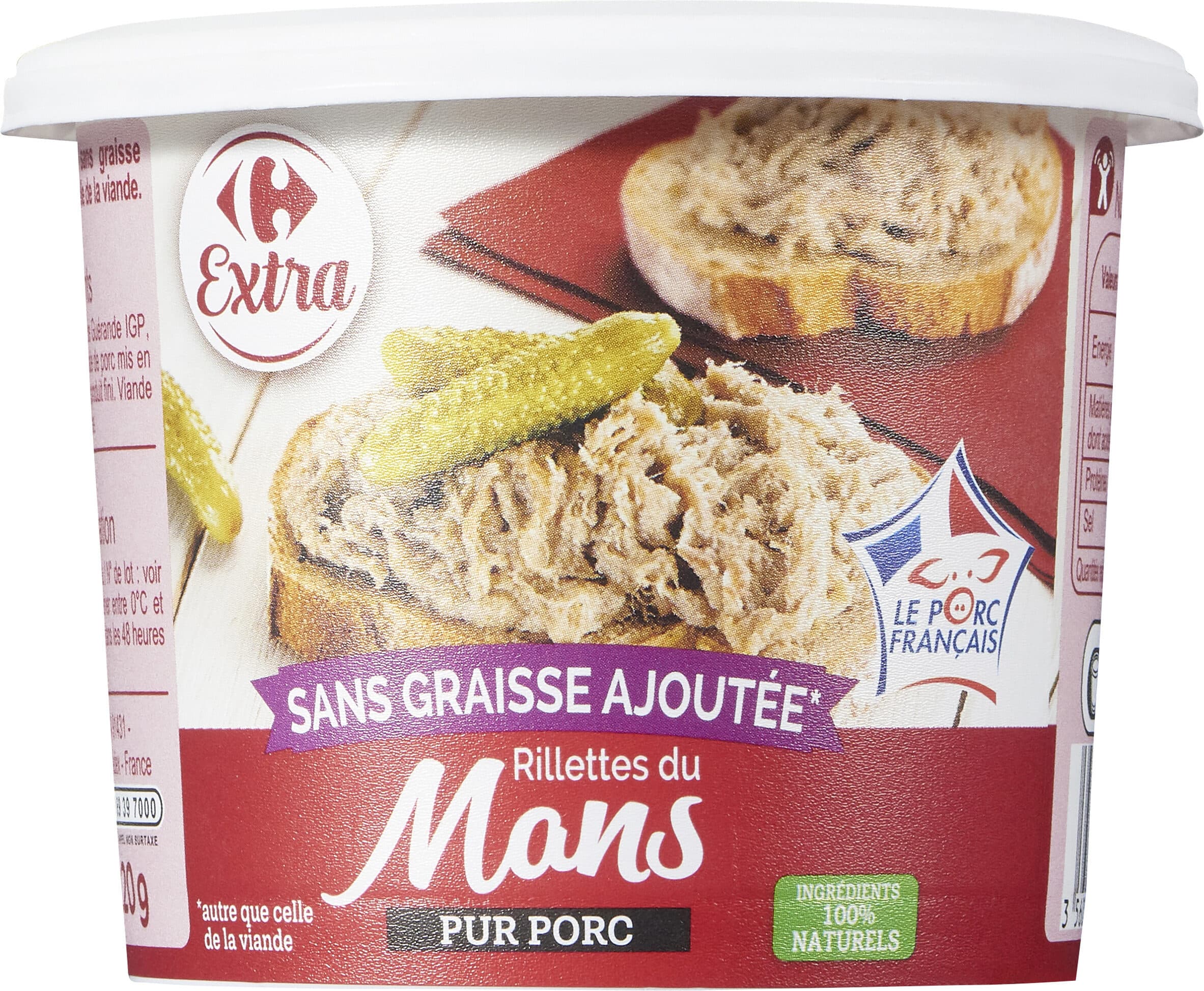 Carrefour Rillettes du Mans Pur porc packshot