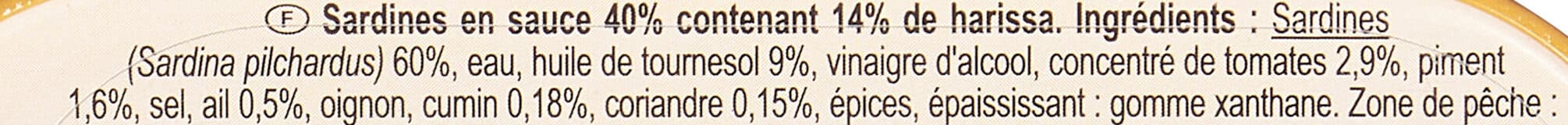 Carrefour Sardines sauce à la harissa packshot