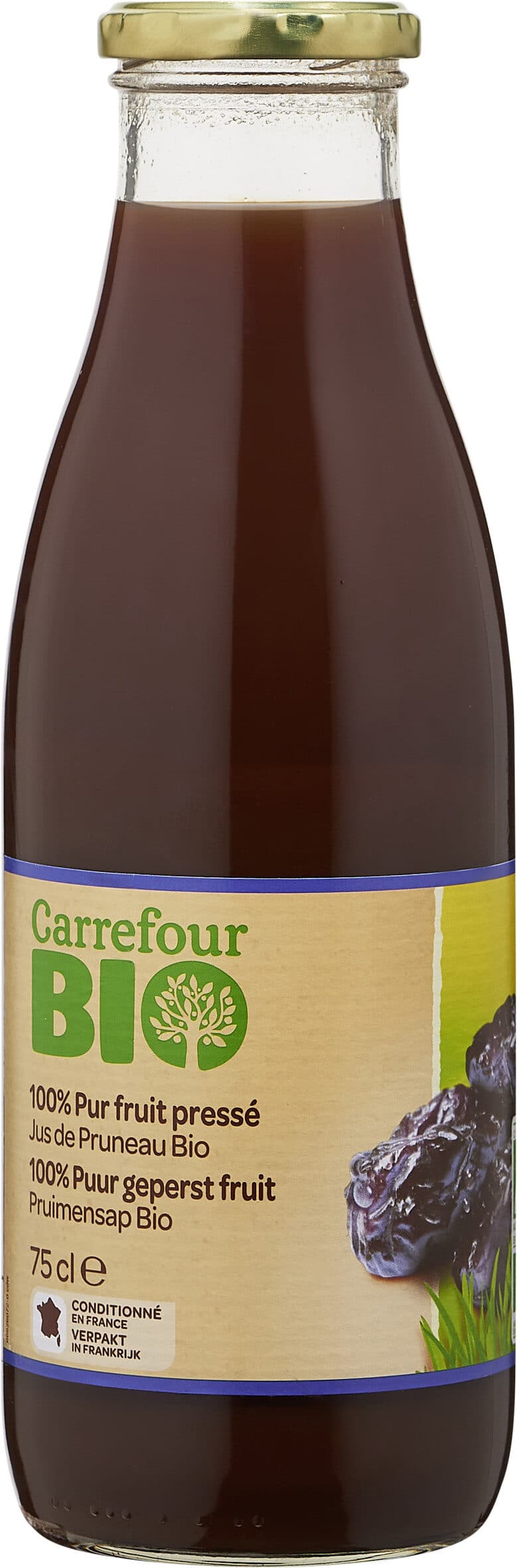 Carrefour BIO 100% Pur fruit pressé Jus de Pruneau BIO packshot
