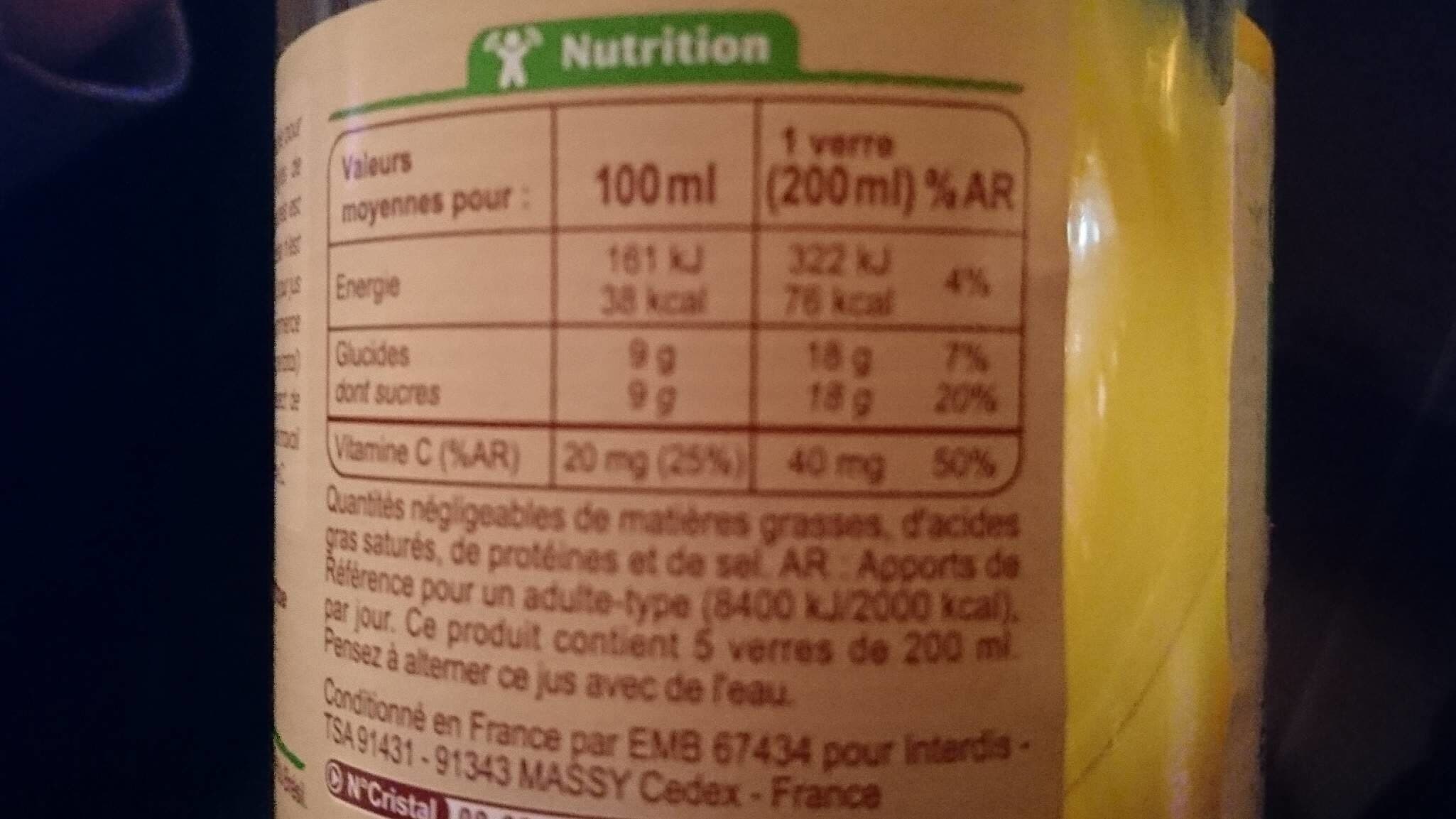 Carrefour Jus d'Orange du Brésil Équitable 100% Pur jus packshot