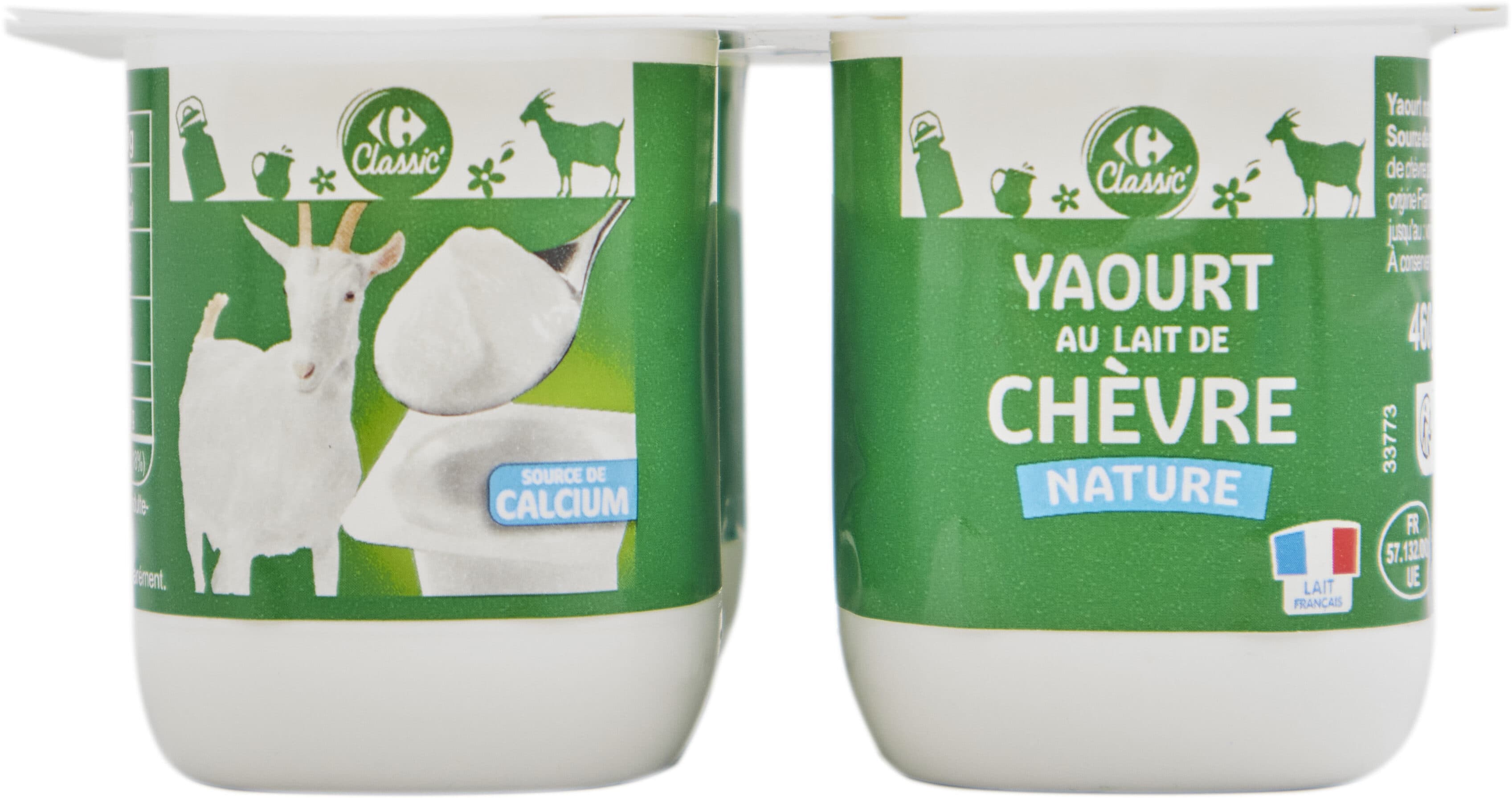 Carrefour Yaourt au lait de chèvre nature packshot