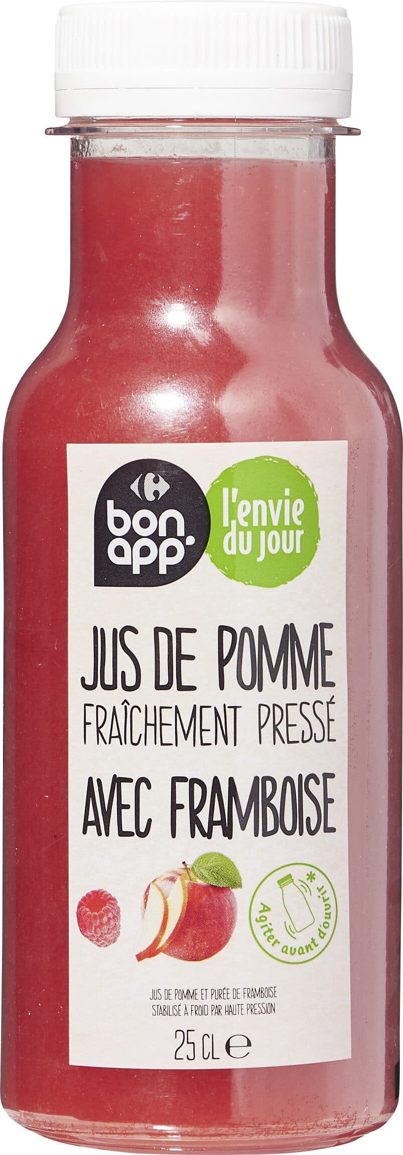 bon app Jus de pomme avec framboise packshot
