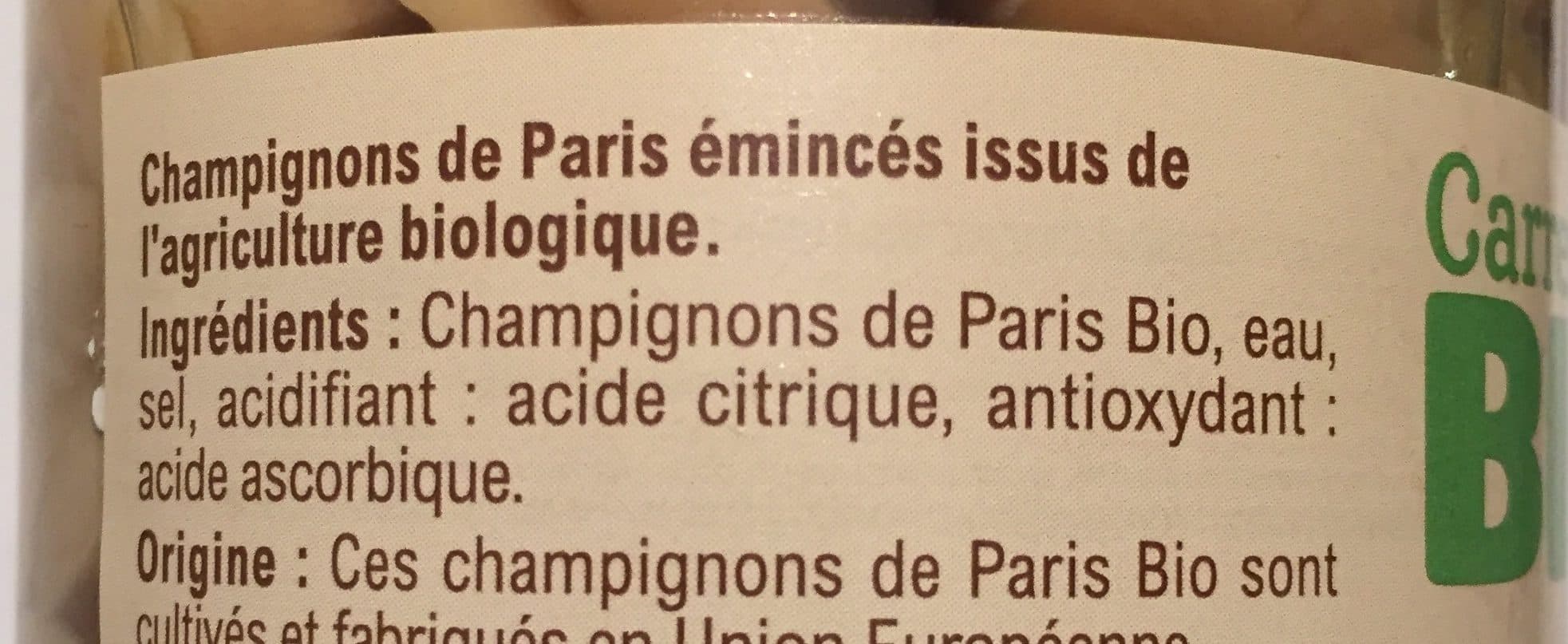 Carrefour BIO Champignons de Paris packshot