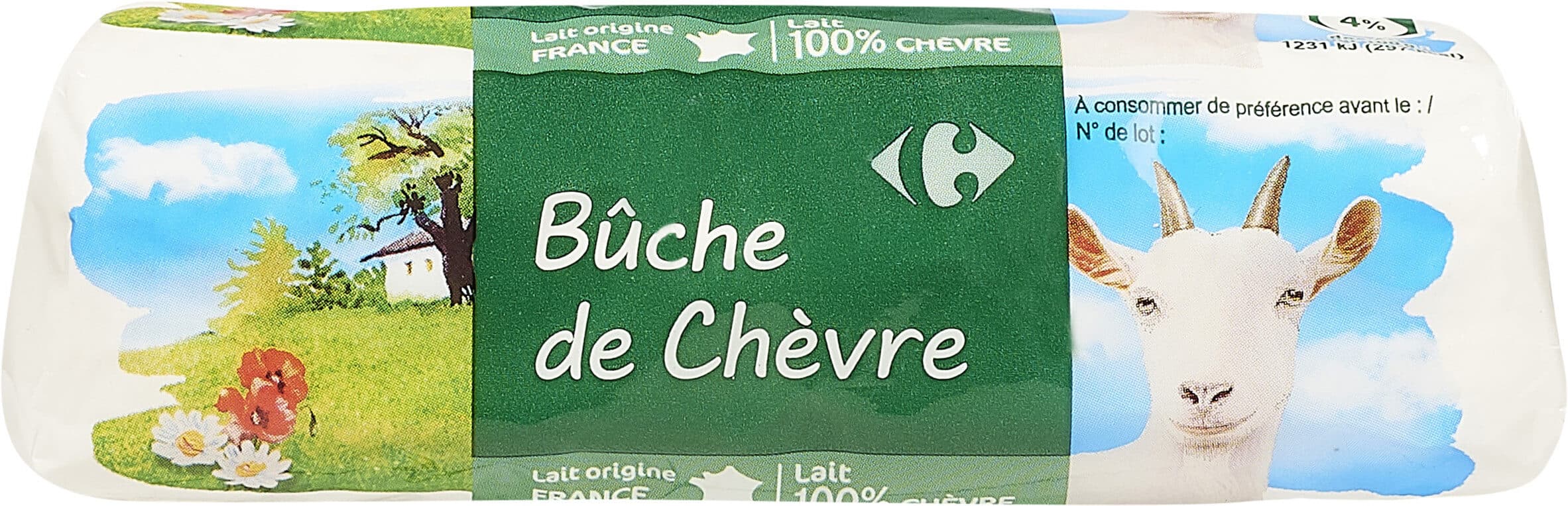 Carrefour Bûche de chèvre packshot