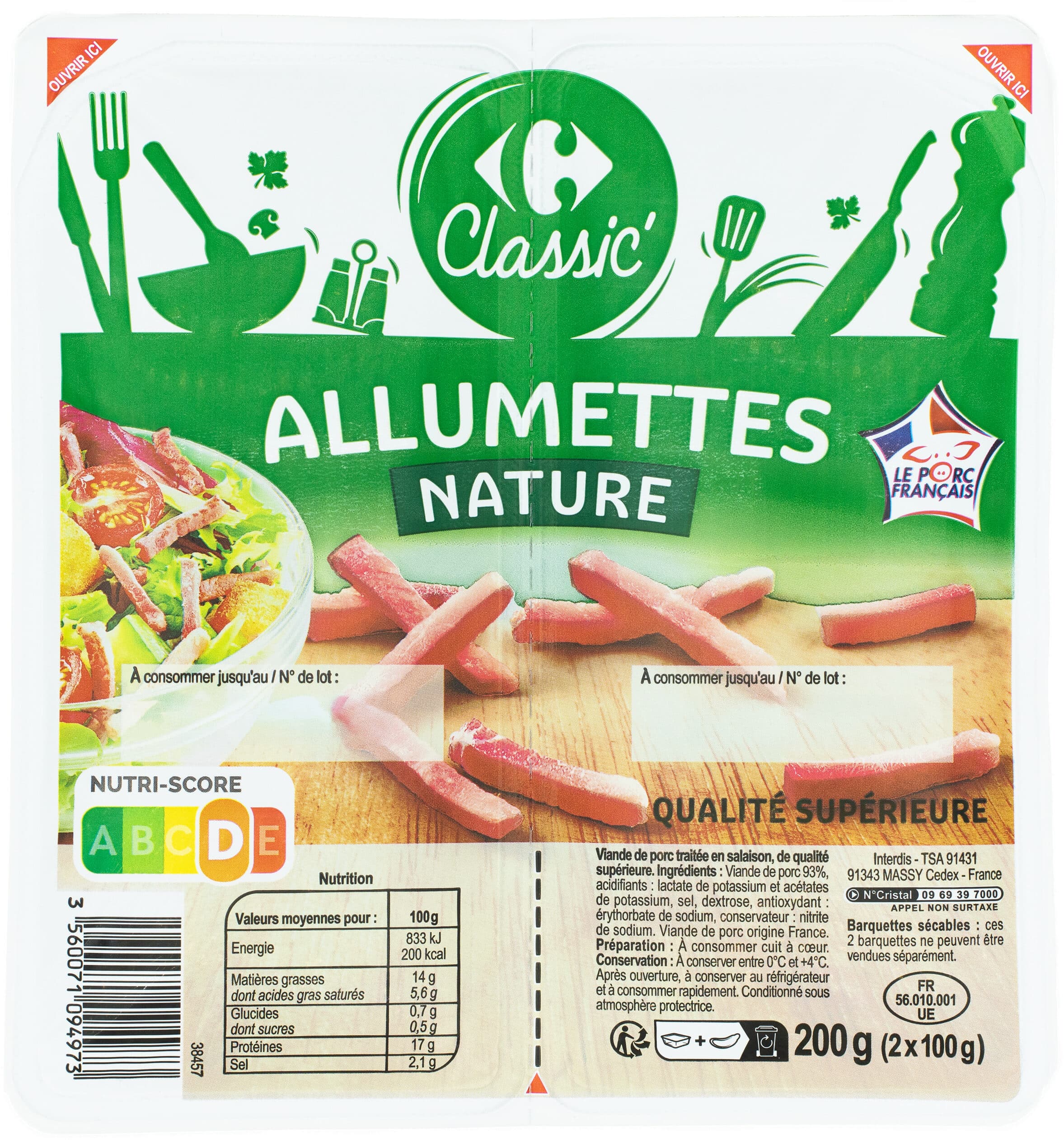 Carrefour Allumettes Nature packshot