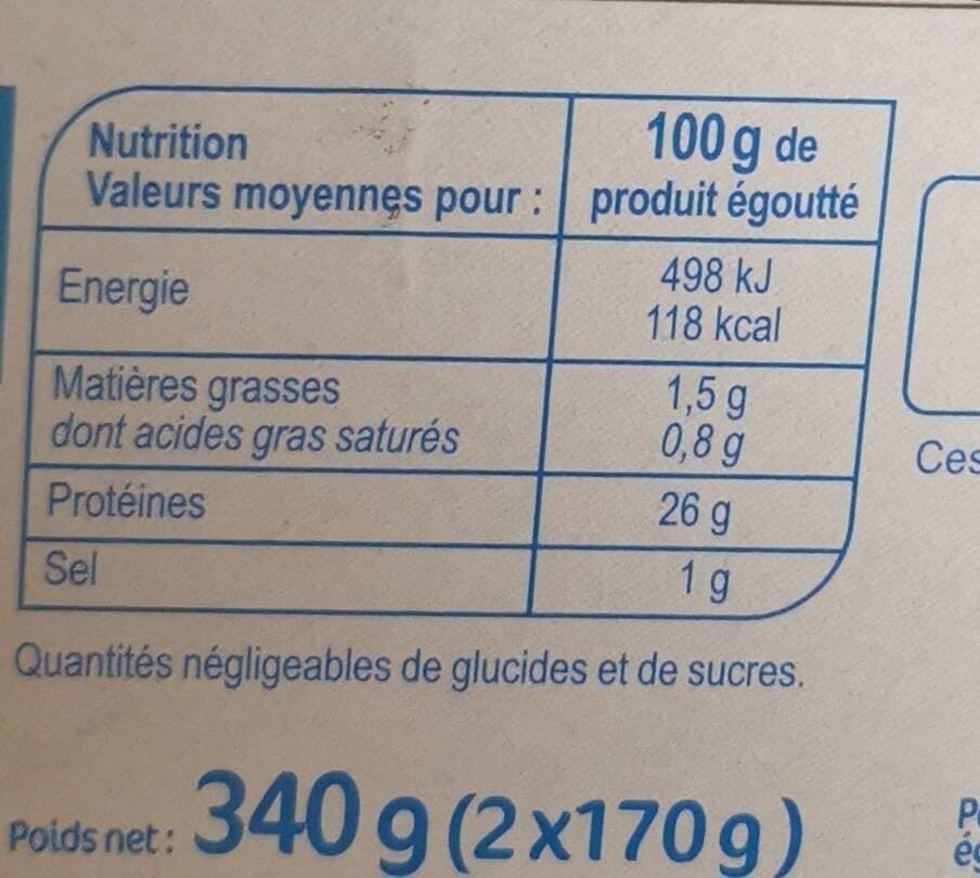Carrefour Thon entier au naturel packshot