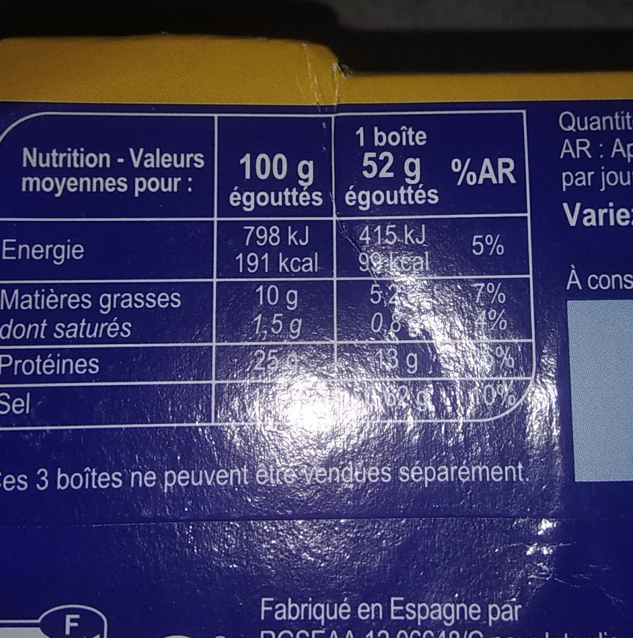 Carrefour Thon entier à l'huile de tournesol packshot