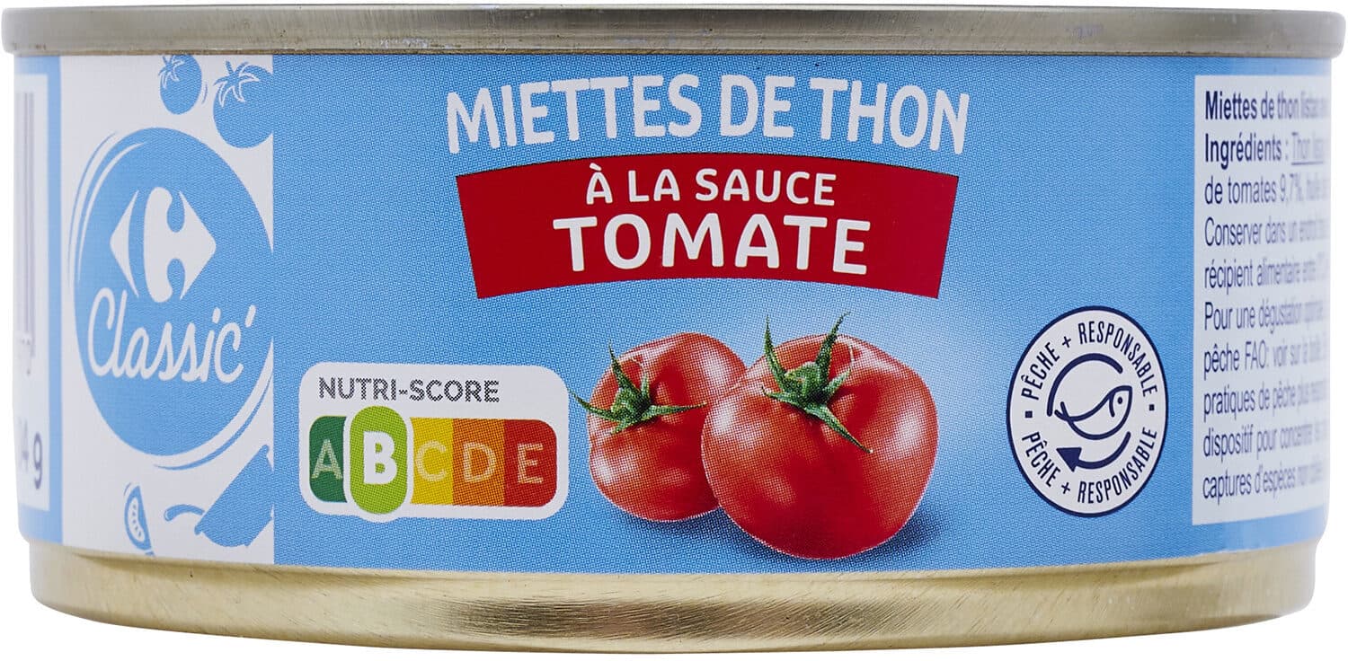 Carrefour Miettes de thon à la sauce tomate packshot